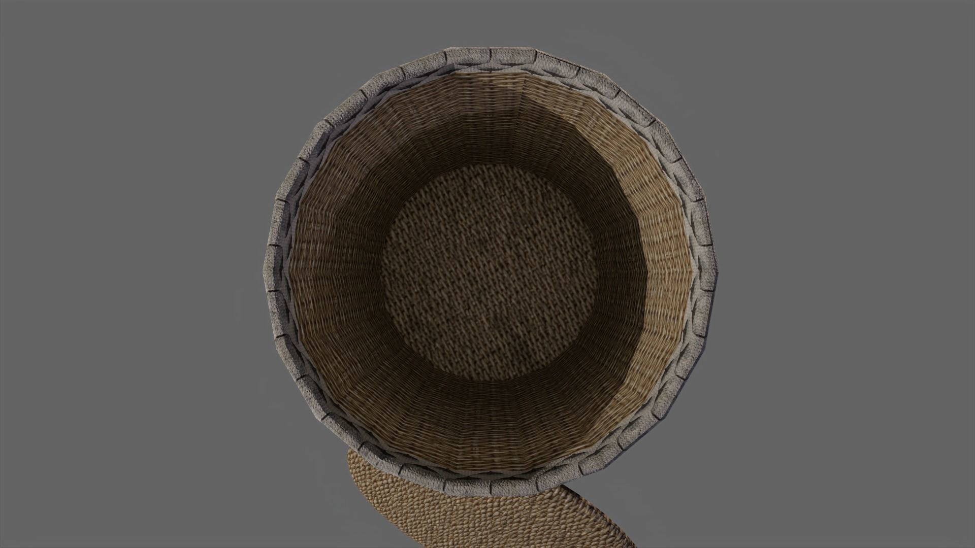Wicker Basket Free low-poly 3D model_6