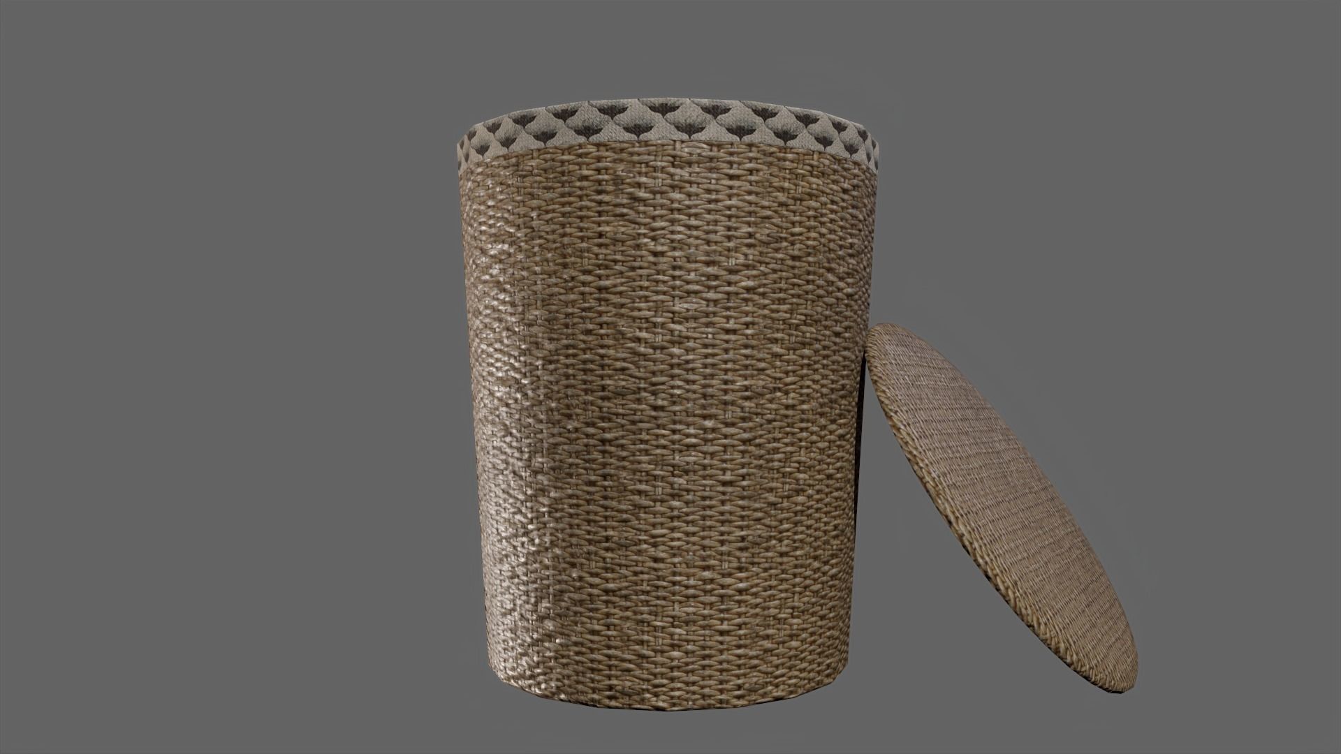 Wicker Basket Free low-poly 3D model_9