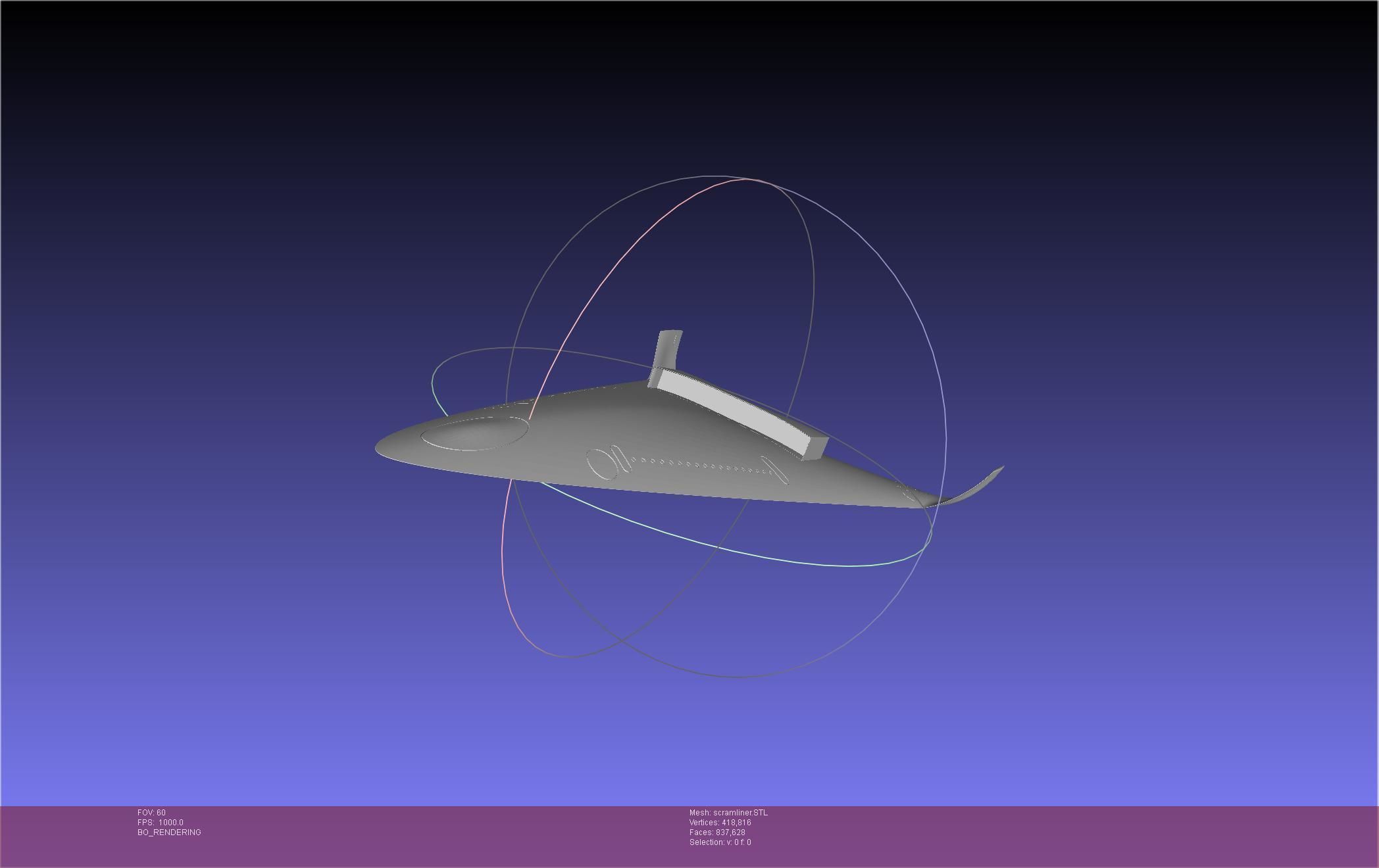 Hypersonic Scramjet Airliner Concept Printable Miniature 3D print model_5