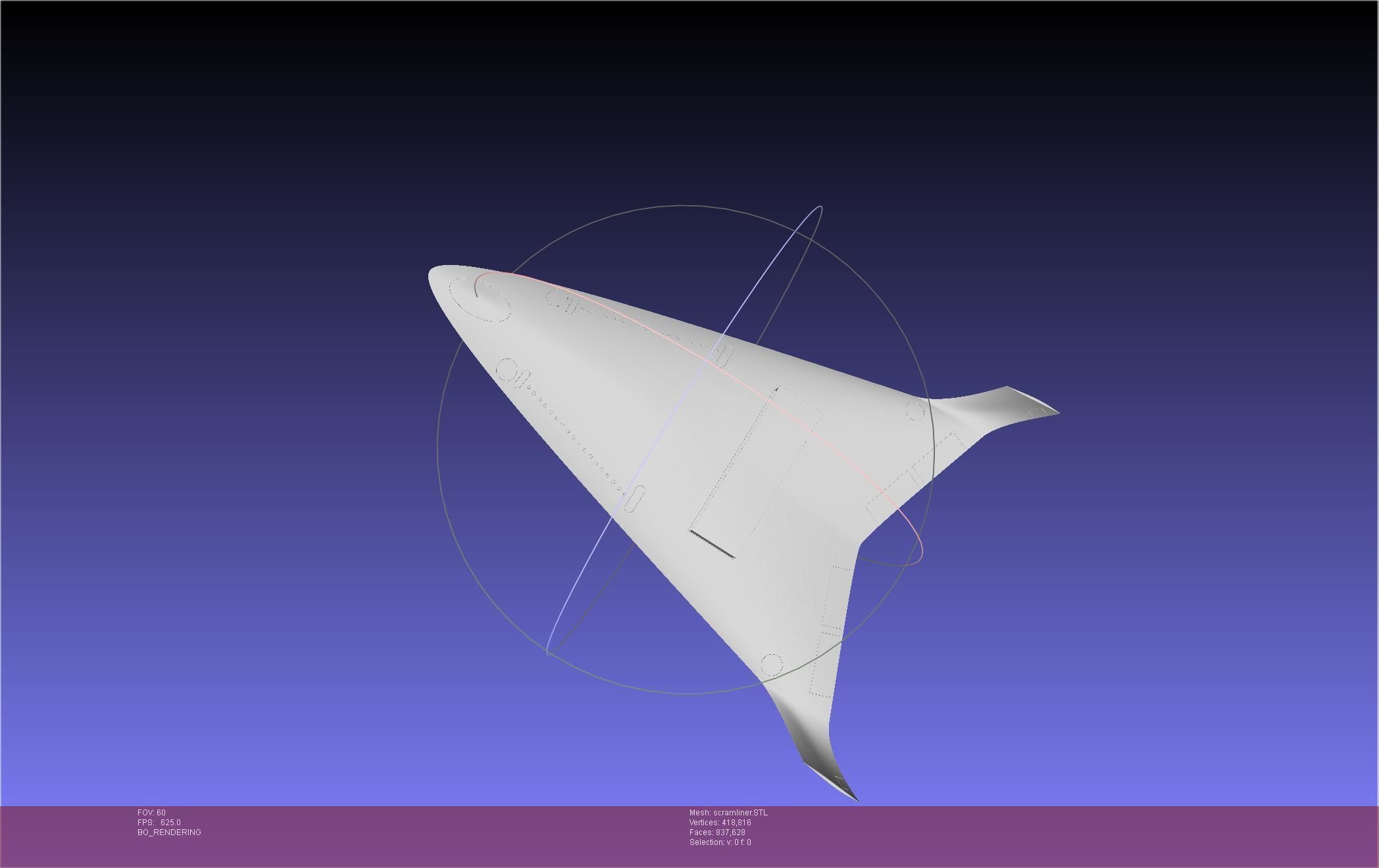 Hypersonic Scramjet Airliner Concept Printable Miniature 3D print model_28