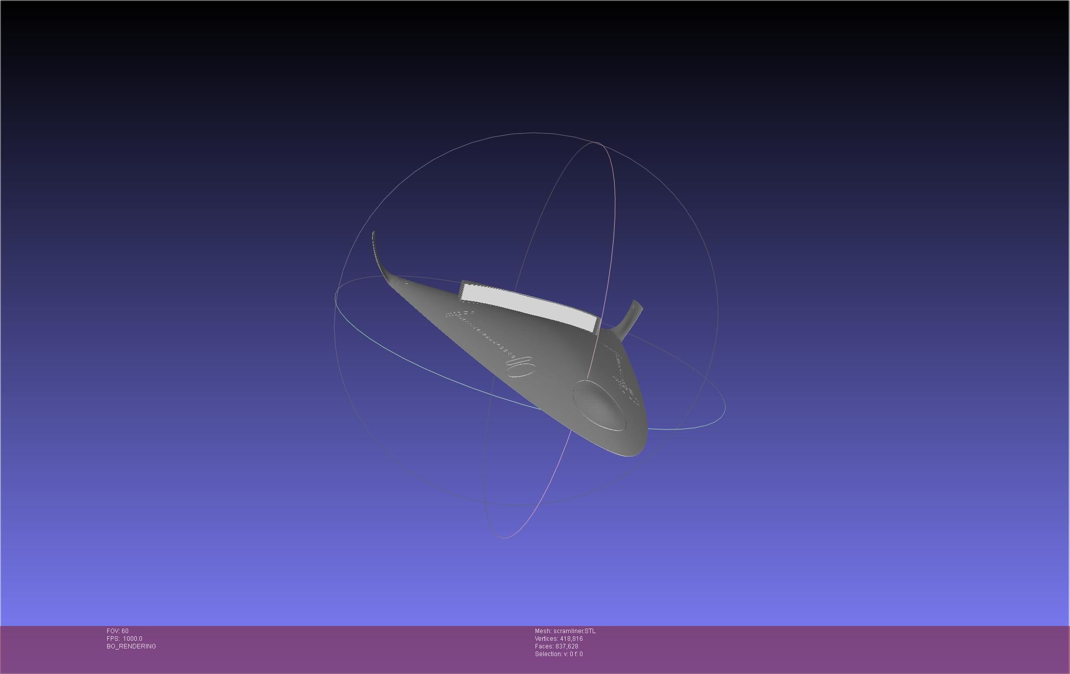 Hypersonic Scramjet Airliner Concept Printable Miniature 3D print model_4