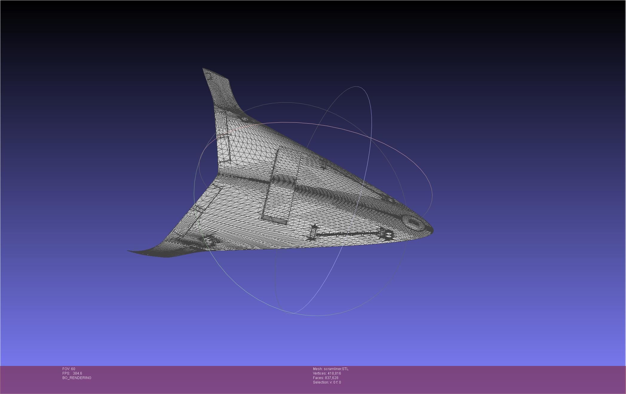 Hypersonic Scramjet Airliner Concept Printable Miniature 3D print model_43