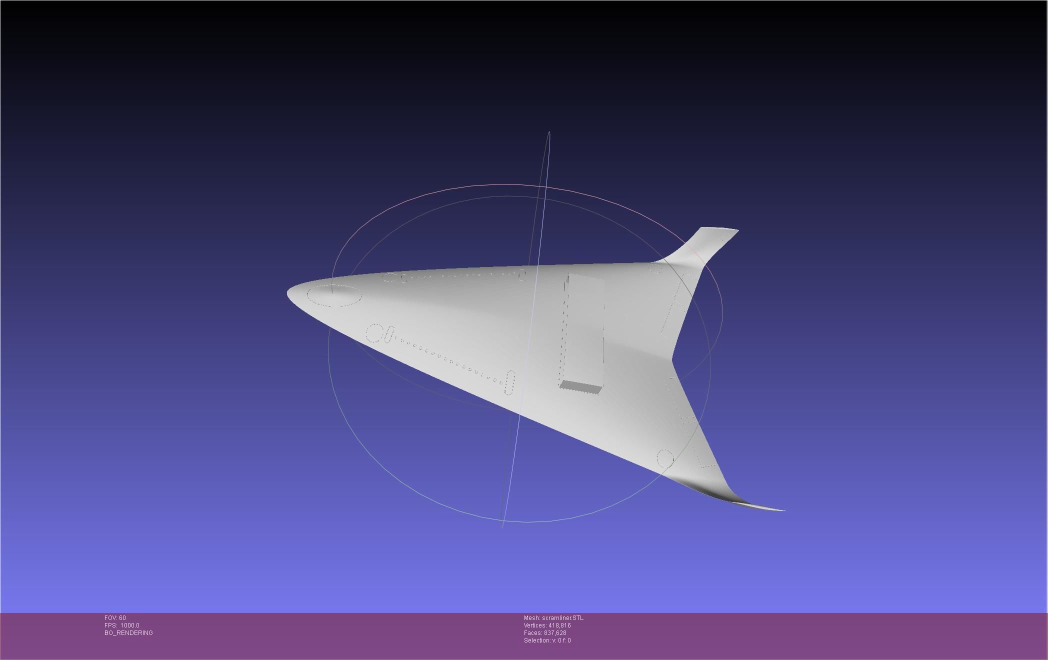 Hypersonic Scramjet Airliner Concept Printable Miniature 3D print model_19