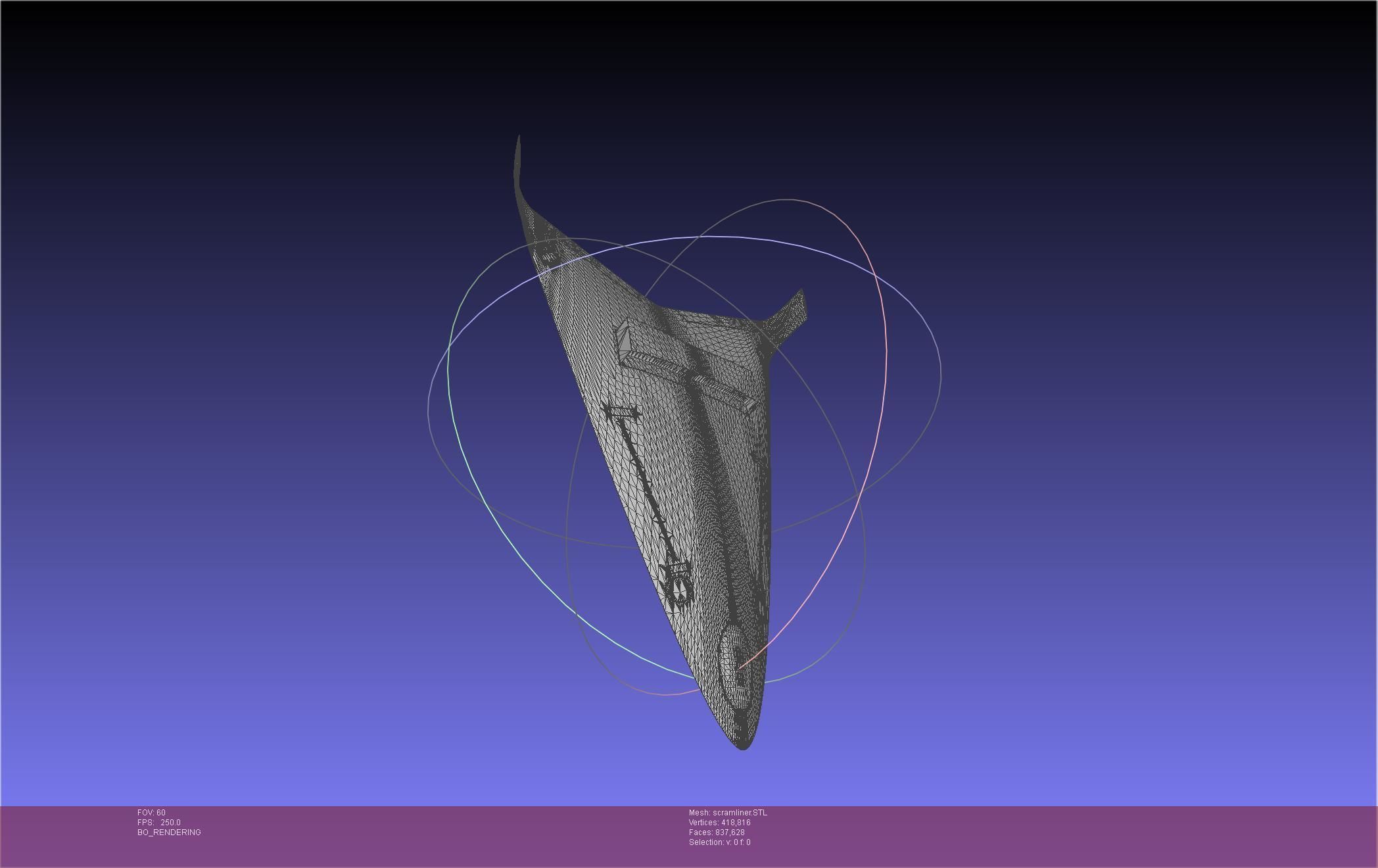 Hypersonic Scramjet Airliner Concept Printable Miniature 3D print model_40