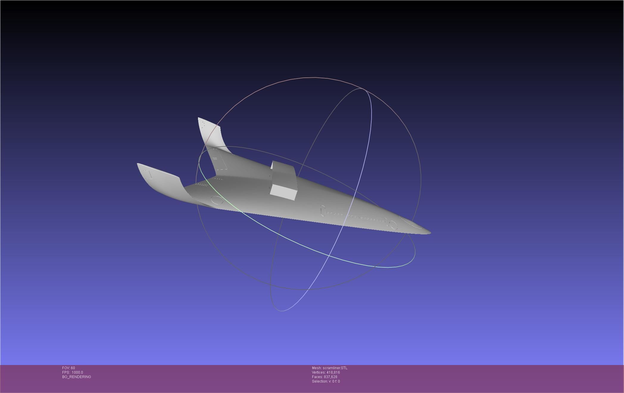 Hypersonic Scramjet Airliner Concept Printable Miniature 3D print model_10