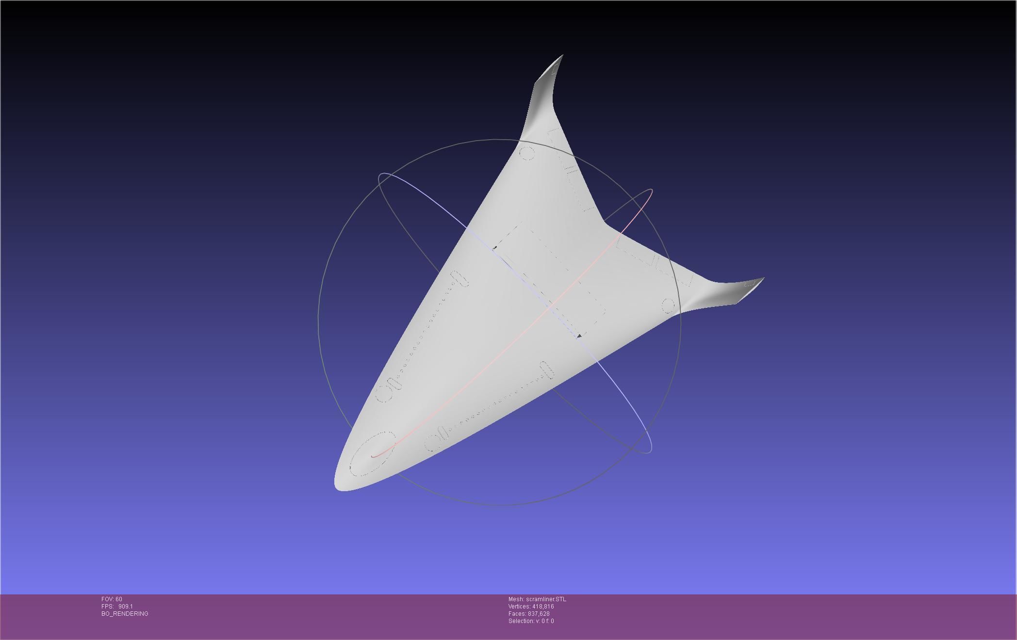 Hypersonic Scramjet Airliner Concept Printable Miniature 3D print model_24