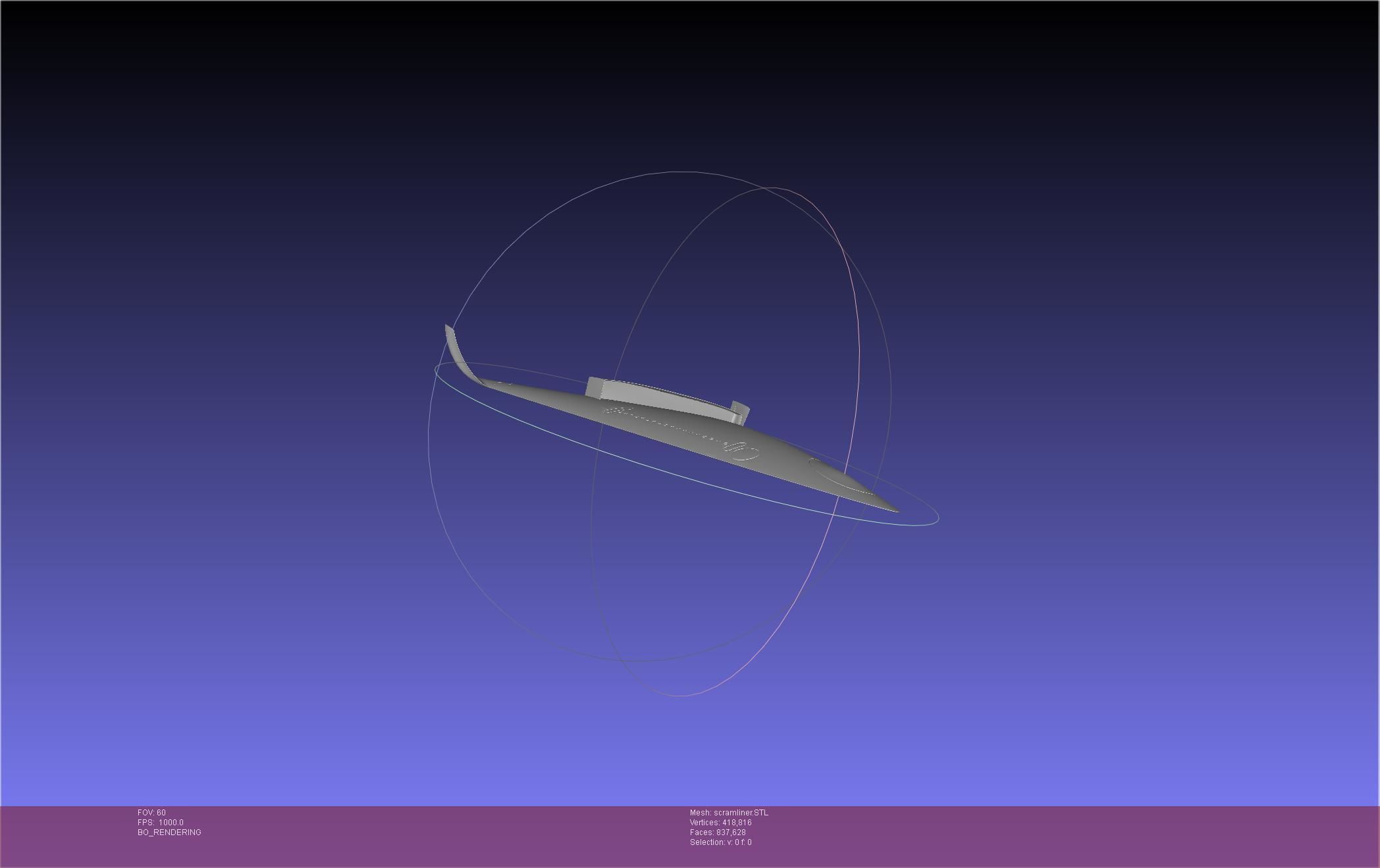 Hypersonic Scramjet Airliner Concept Printable Miniature 3D print model_35