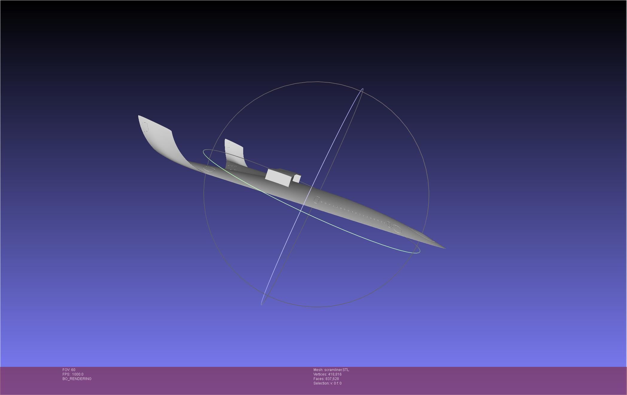 Hypersonic Scramjet Airliner Concept Printable Miniature 3D print model_33