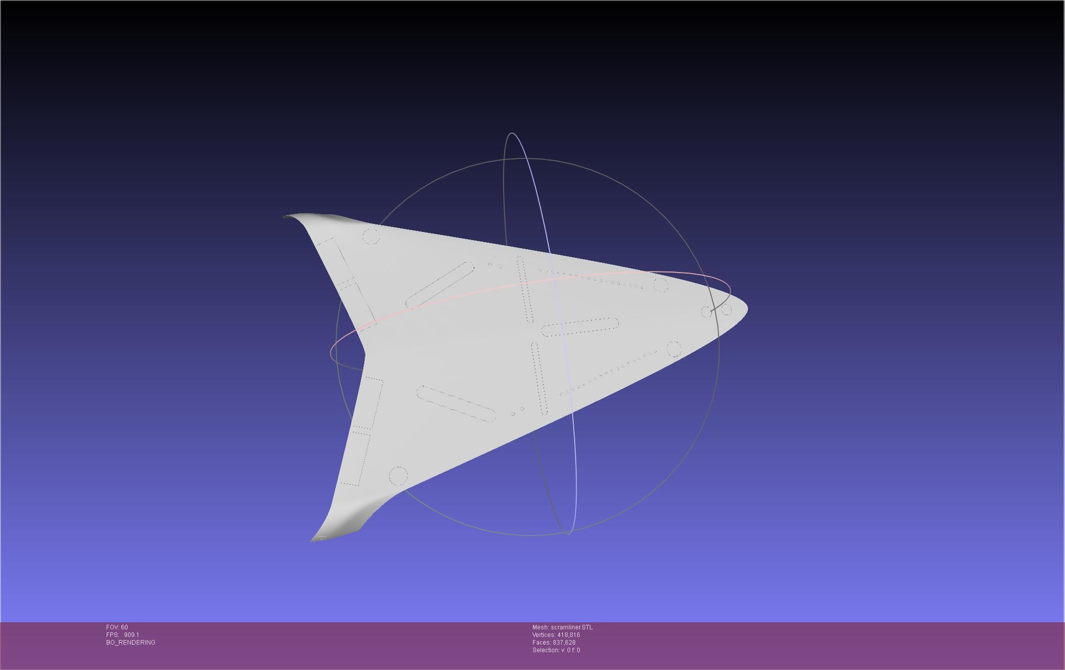 Hypersonic Scramjet Airliner Concept Printable Miniature 3D print model_14