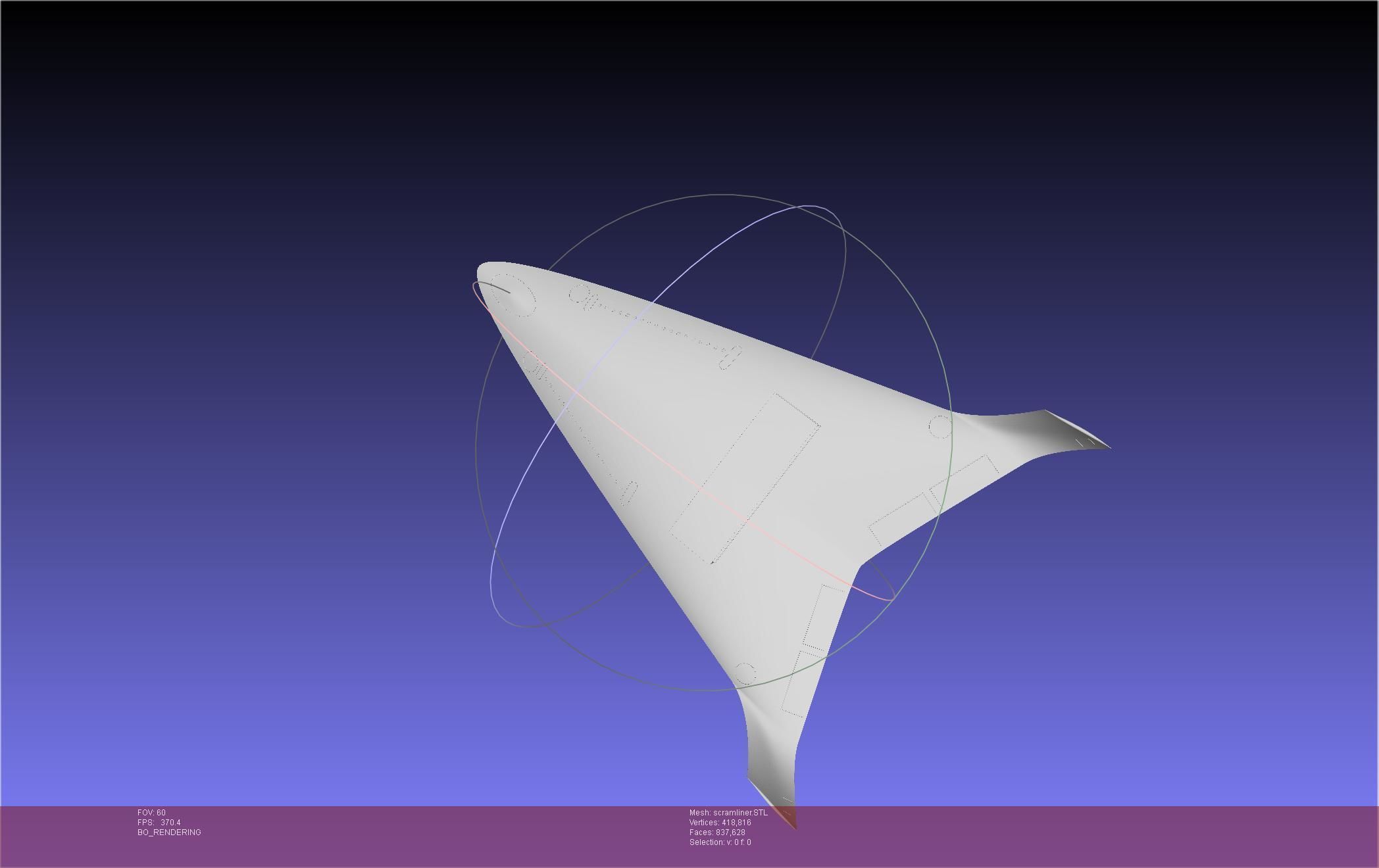 Hypersonic Scramjet Airliner Concept Printable Miniature 3D print model_27