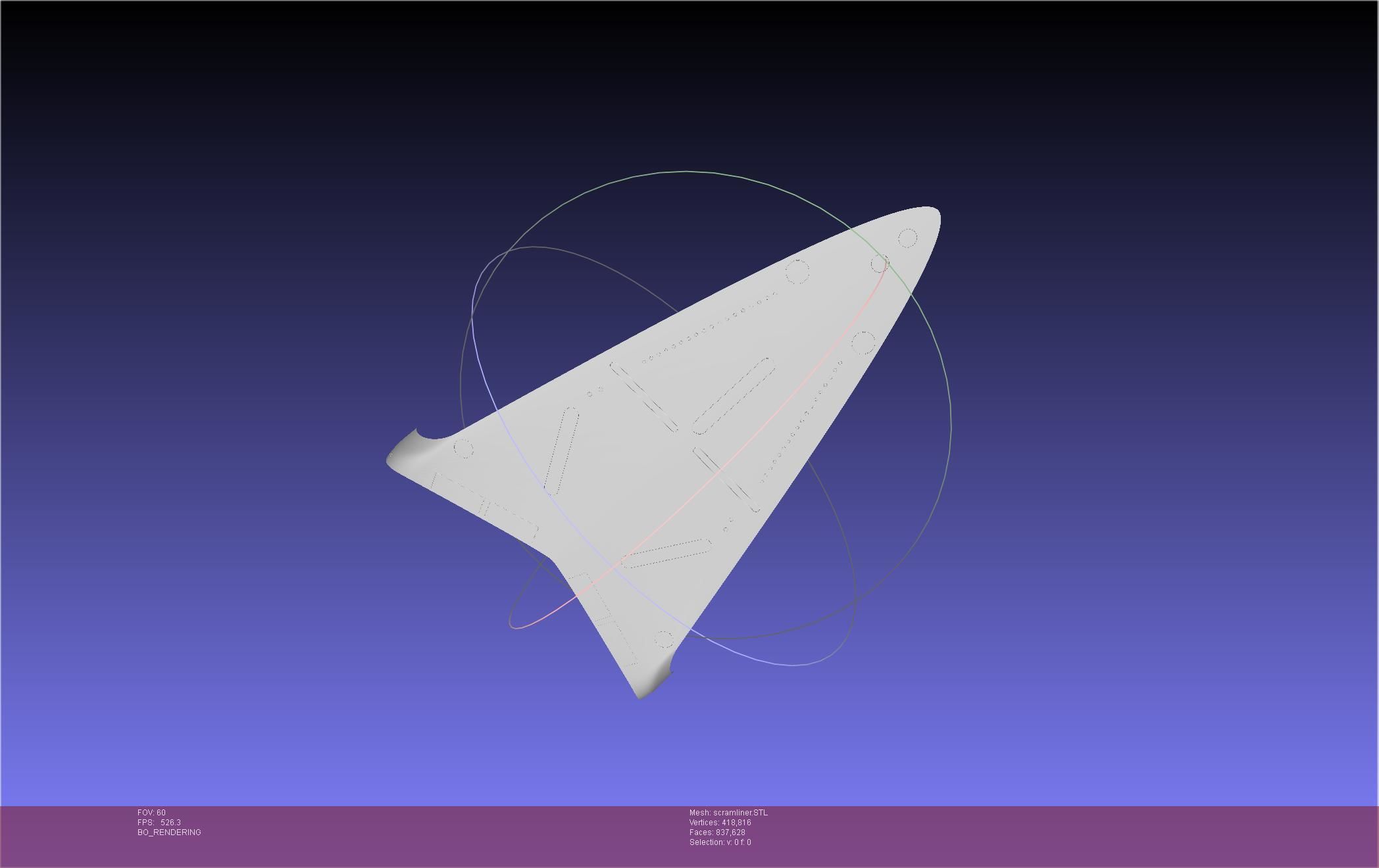 Hypersonic Scramjet Airliner Concept Printable Miniature 3D print model_25
