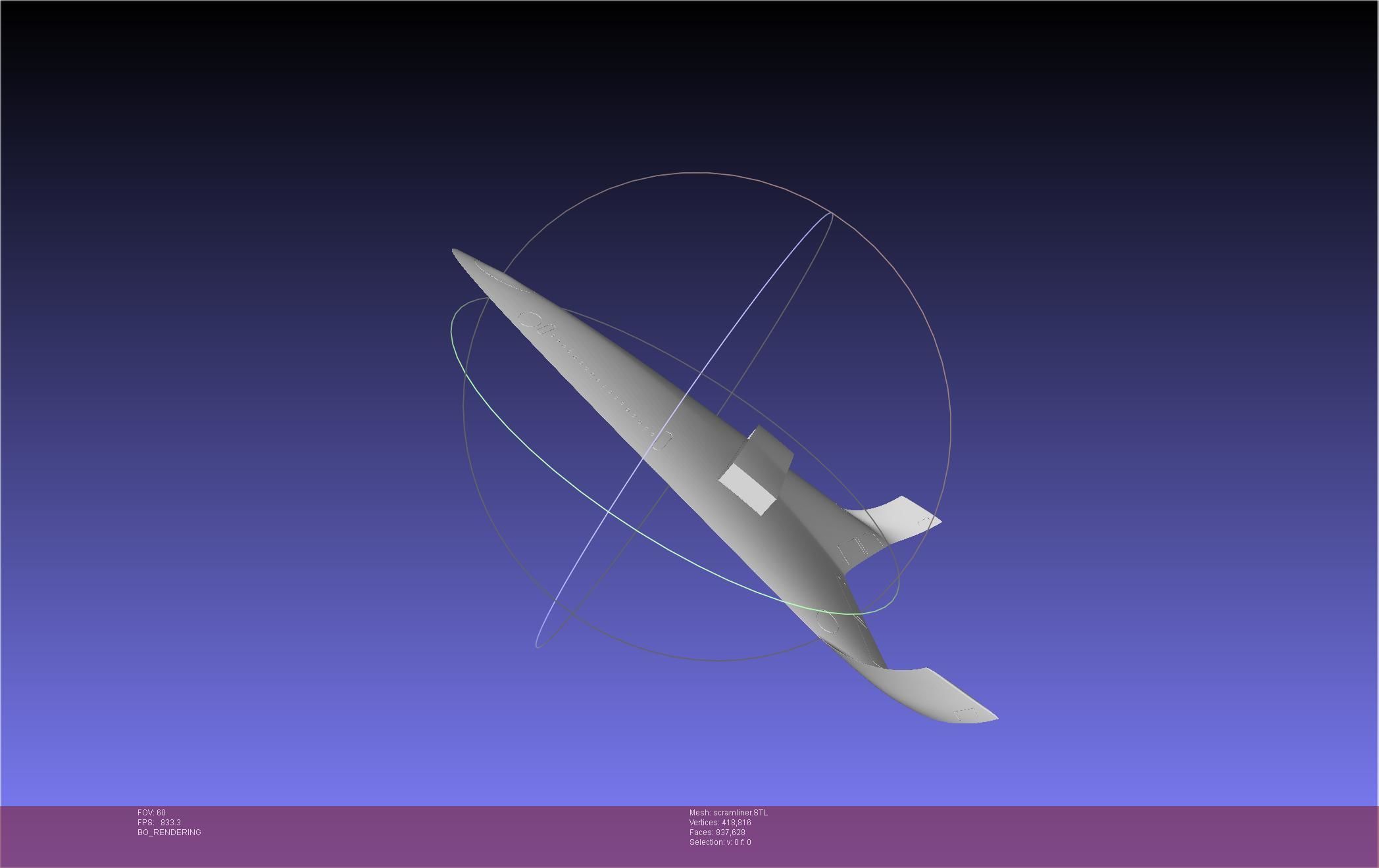Hypersonic Scramjet Airliner Concept Printable Miniature 3D print model_29