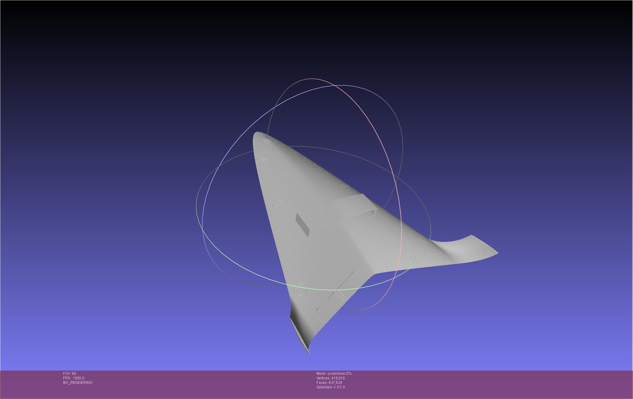 Hypersonic Scramjet Airliner Concept Printable Miniature 3D print model_8