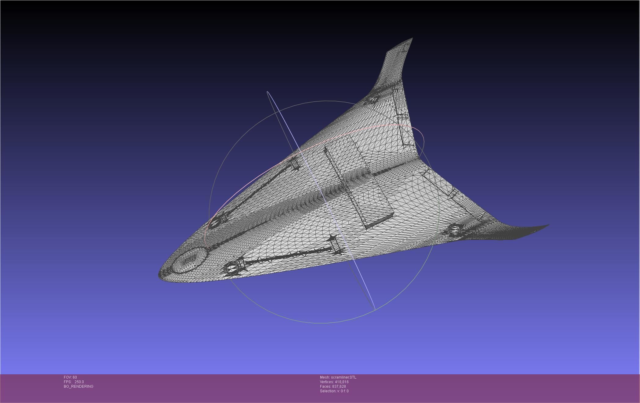Hypersonic Scramjet Airliner Concept Printable Miniature 3D print model_49