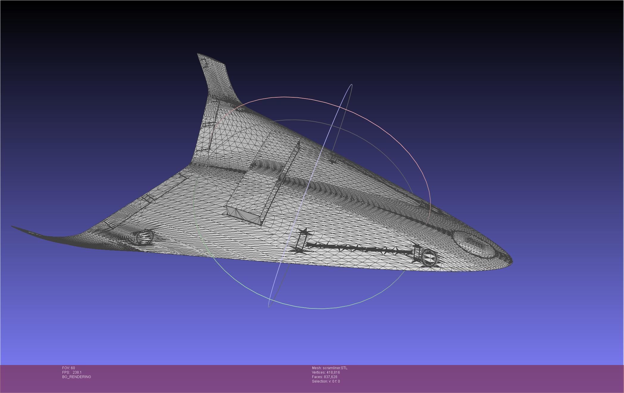 Hypersonic Scramjet Airliner Concept Printable Miniature 3D print model_44