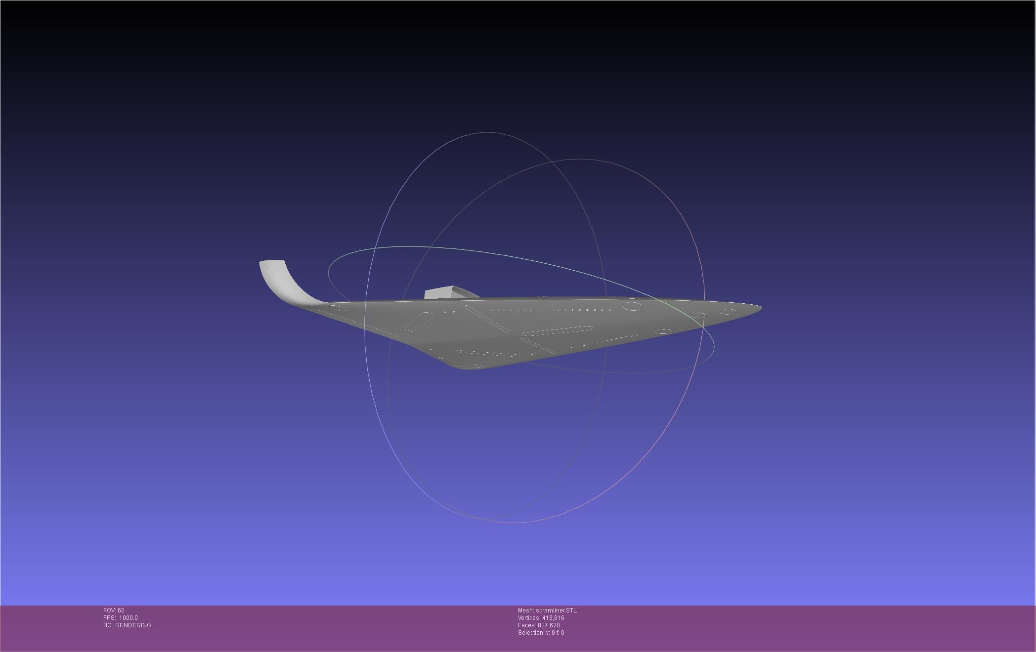 Hypersonic Scramjet Airliner Concept Printable Miniature 3D print model_34