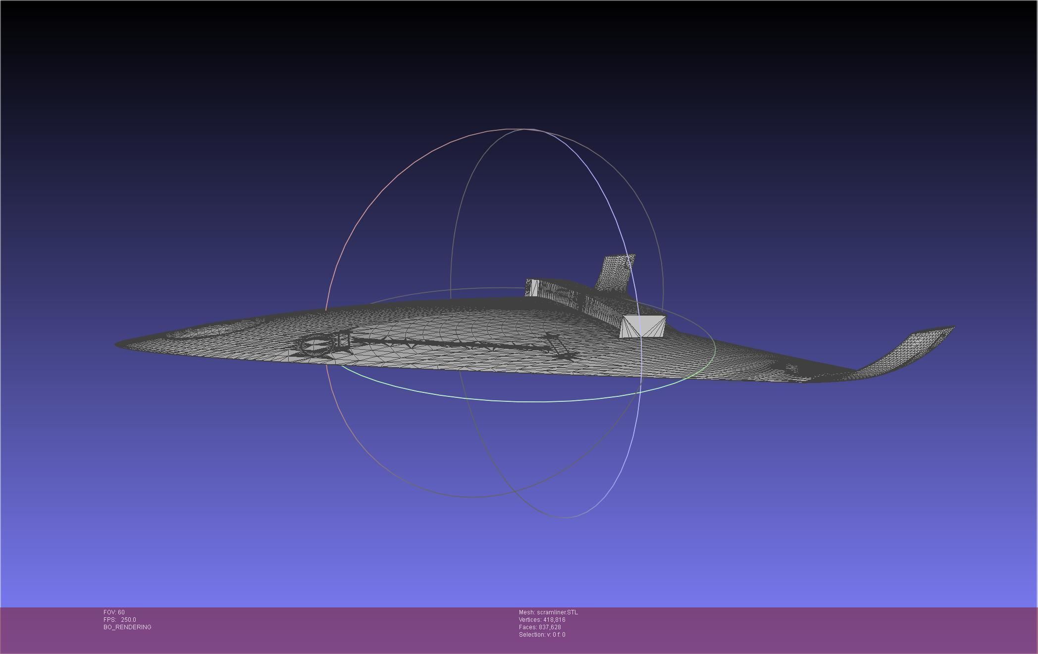 Hypersonic Scramjet Airliner Concept Printable Miniature 3D print model_47