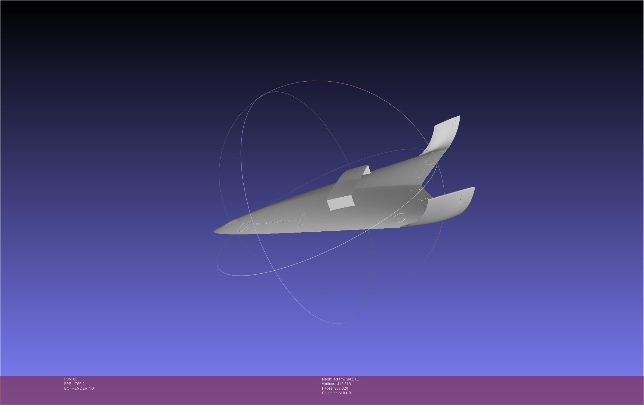 Hypersonic Scramjet Airliner Concept Printable Miniature 3D print model_23
