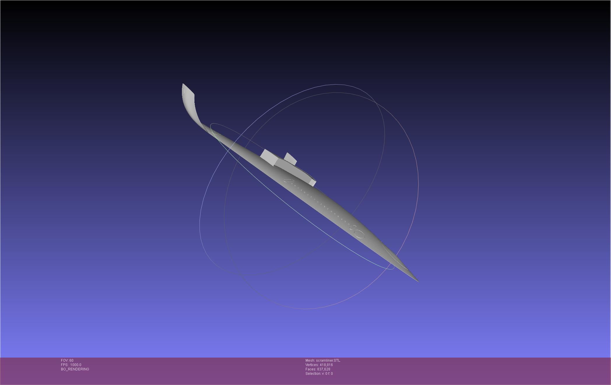 Hypersonic Scramjet Airliner Concept Printable Miniature 3D print model_12