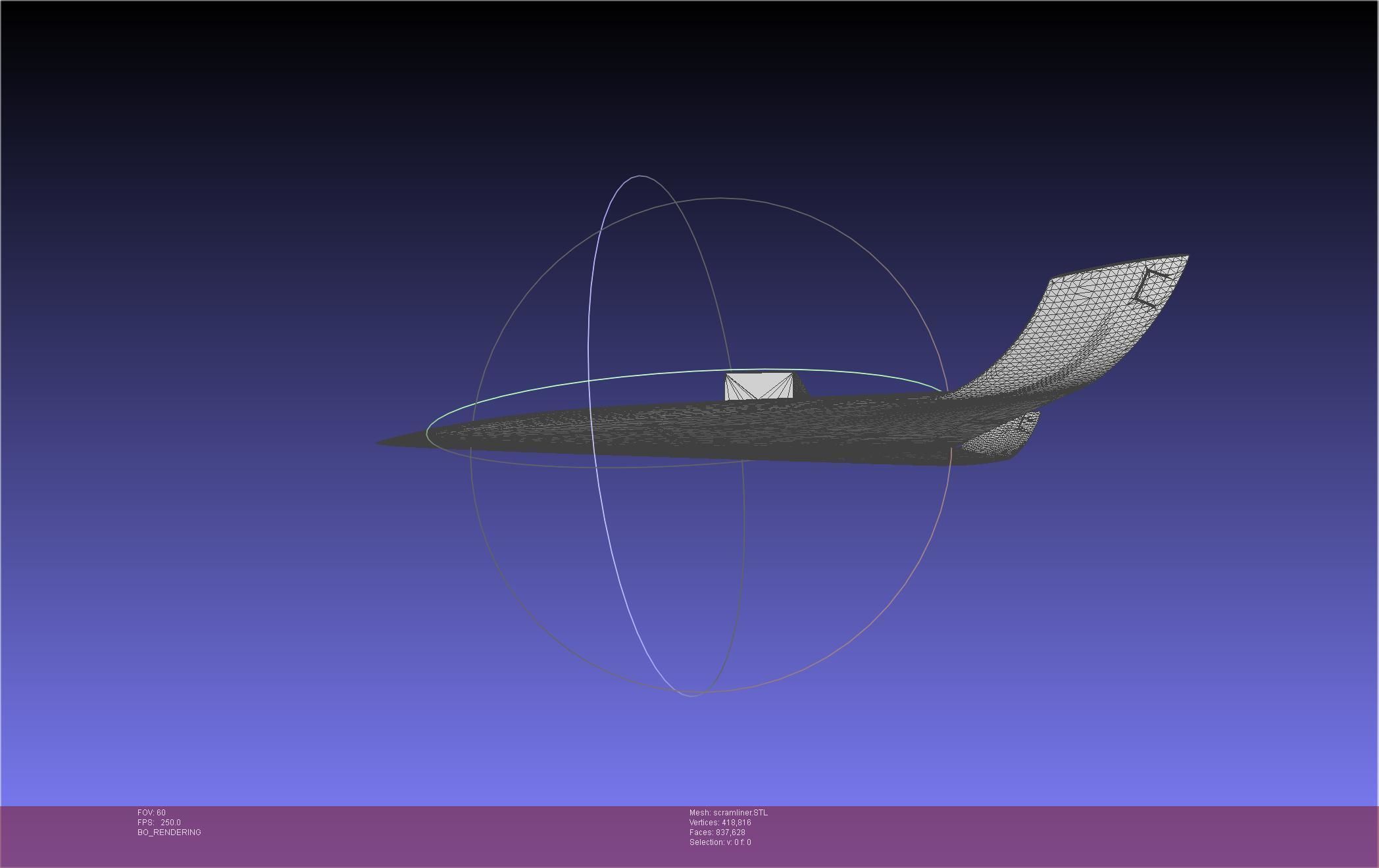 Hypersonic Scramjet Airliner Concept Printable Miniature 3D print model_50