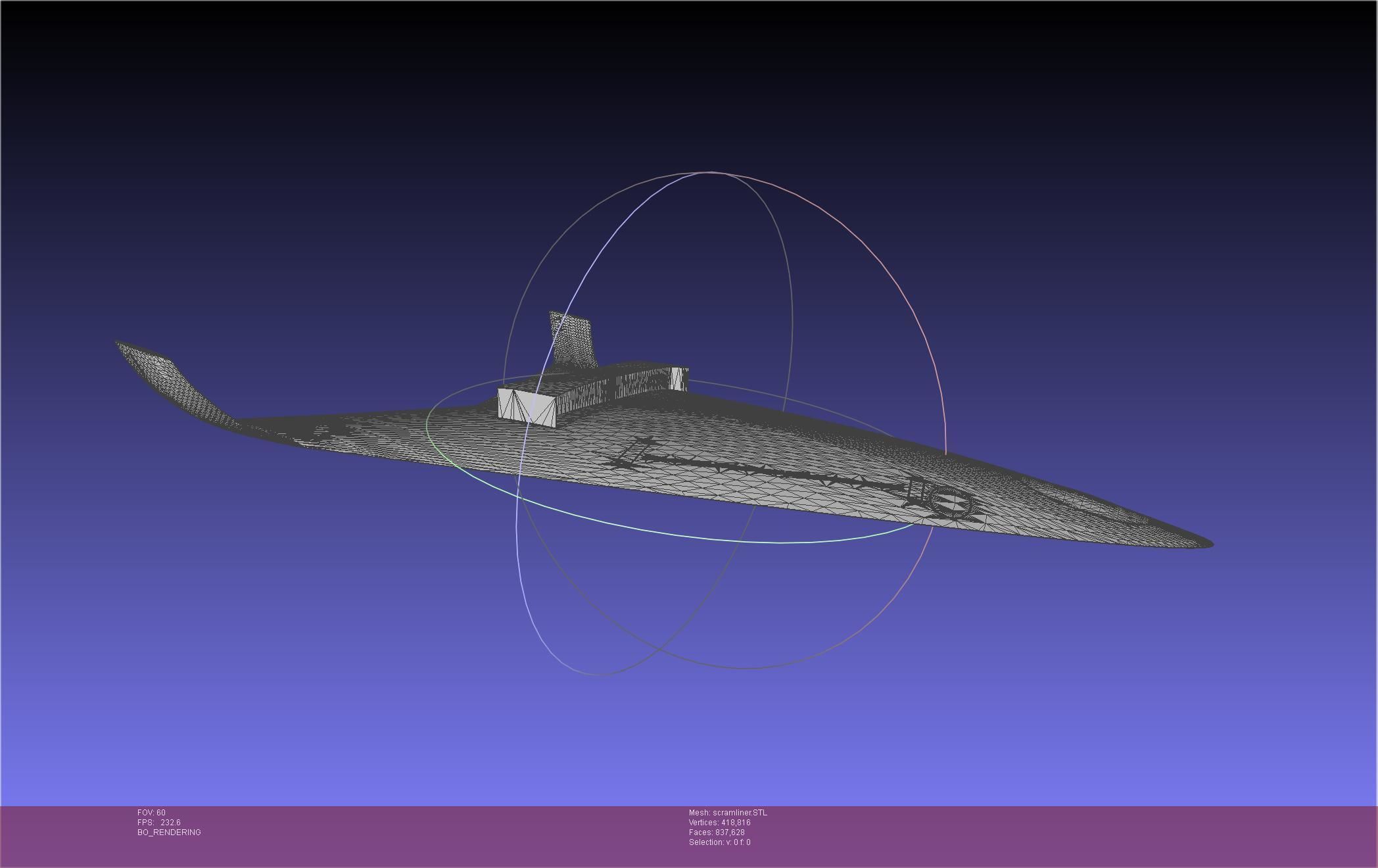 Hypersonic Scramjet Airliner Concept Printable Miniature 3D print model_45