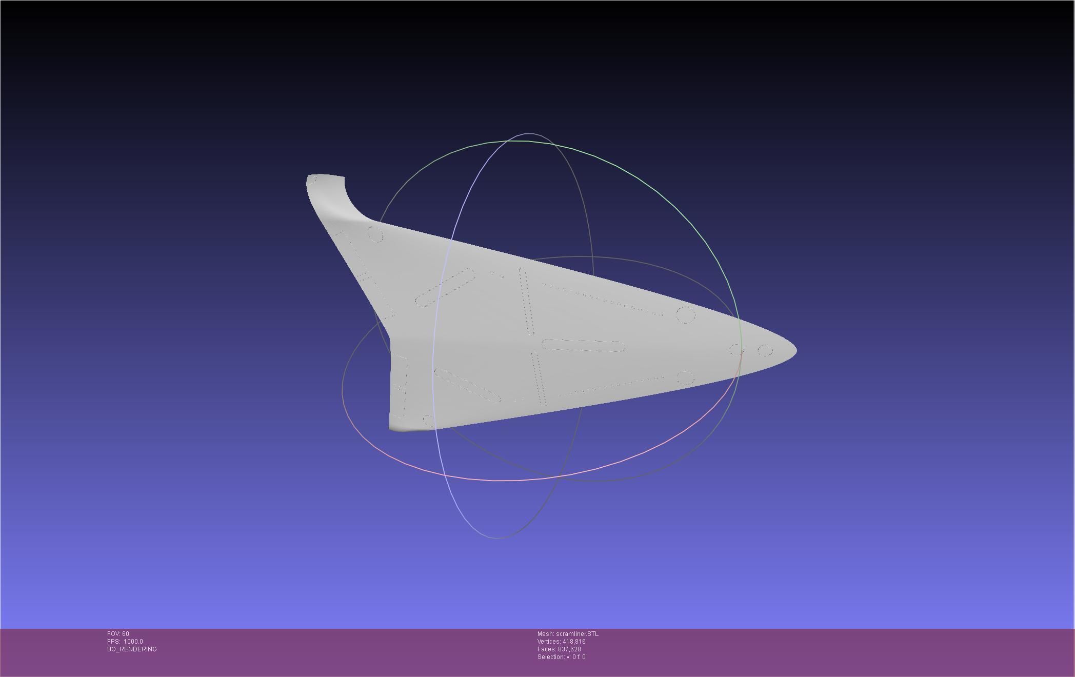 Hypersonic Scramjet Airliner Concept Printable Miniature 3D print model_13