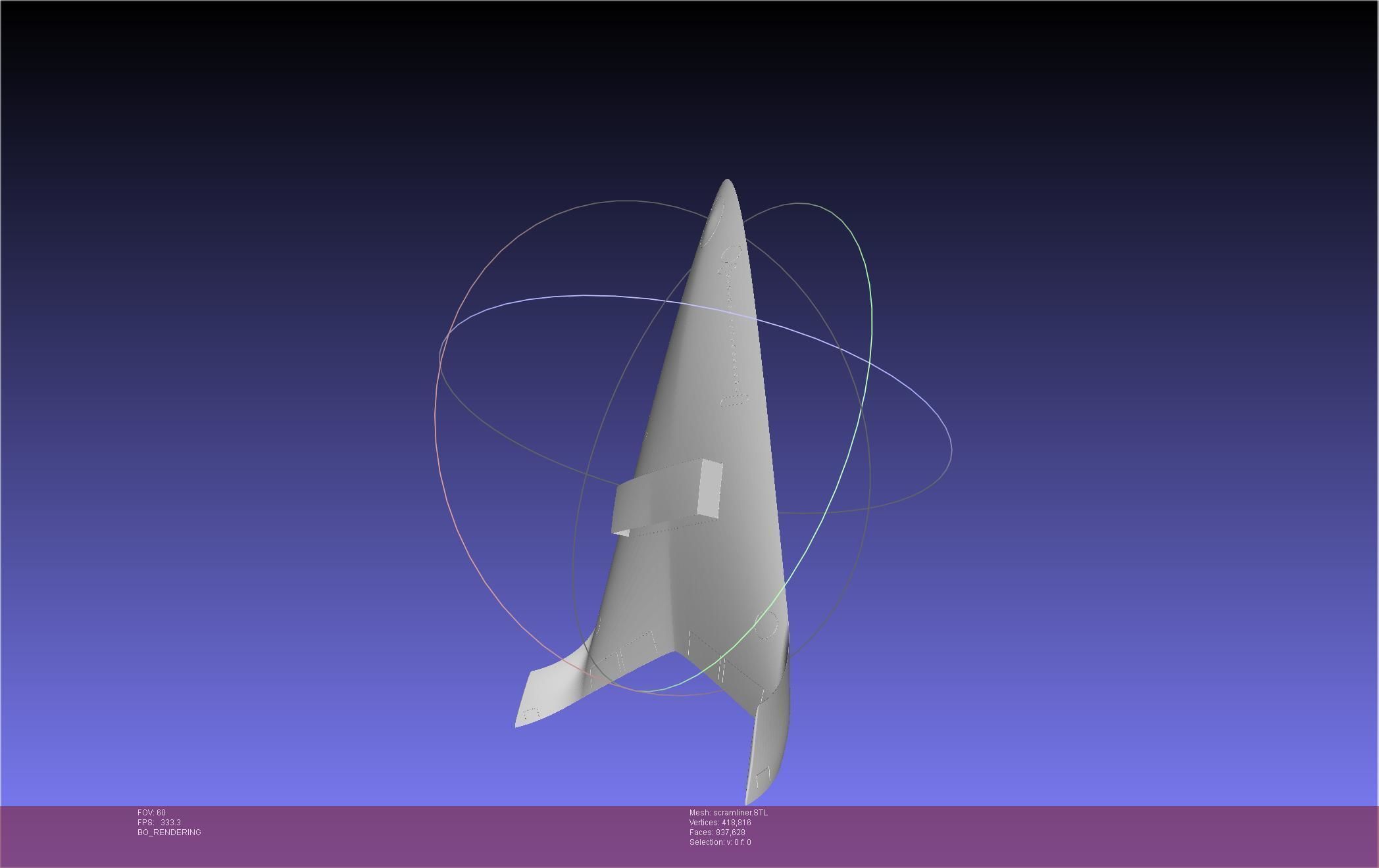 Hypersonic Scramjet Airliner Concept Printable Miniature 3D print model_26