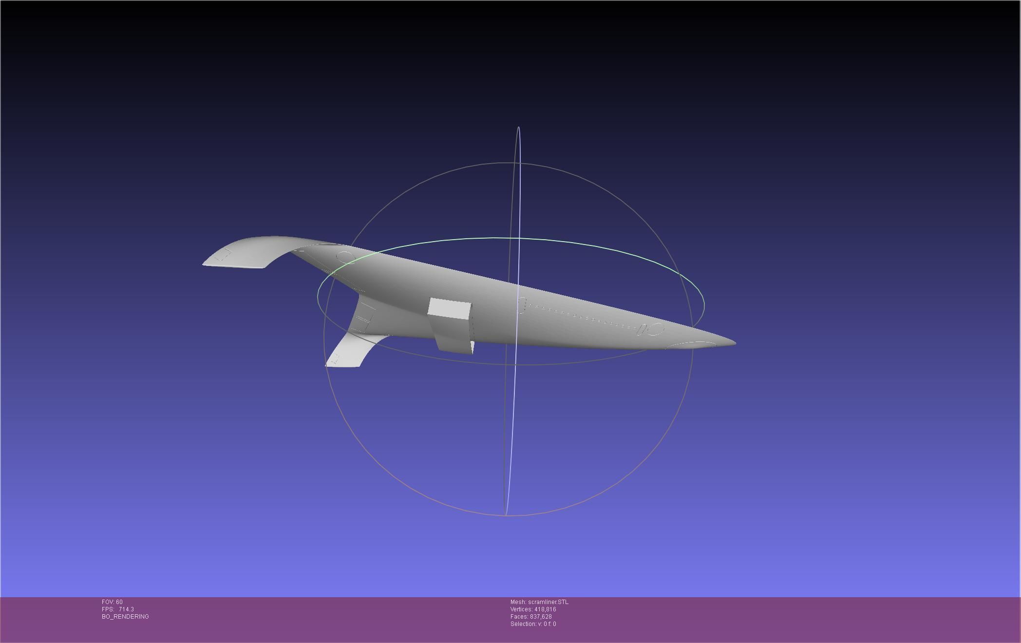 Hypersonic Scramjet Airliner Concept Printable Miniature 3D print model_16