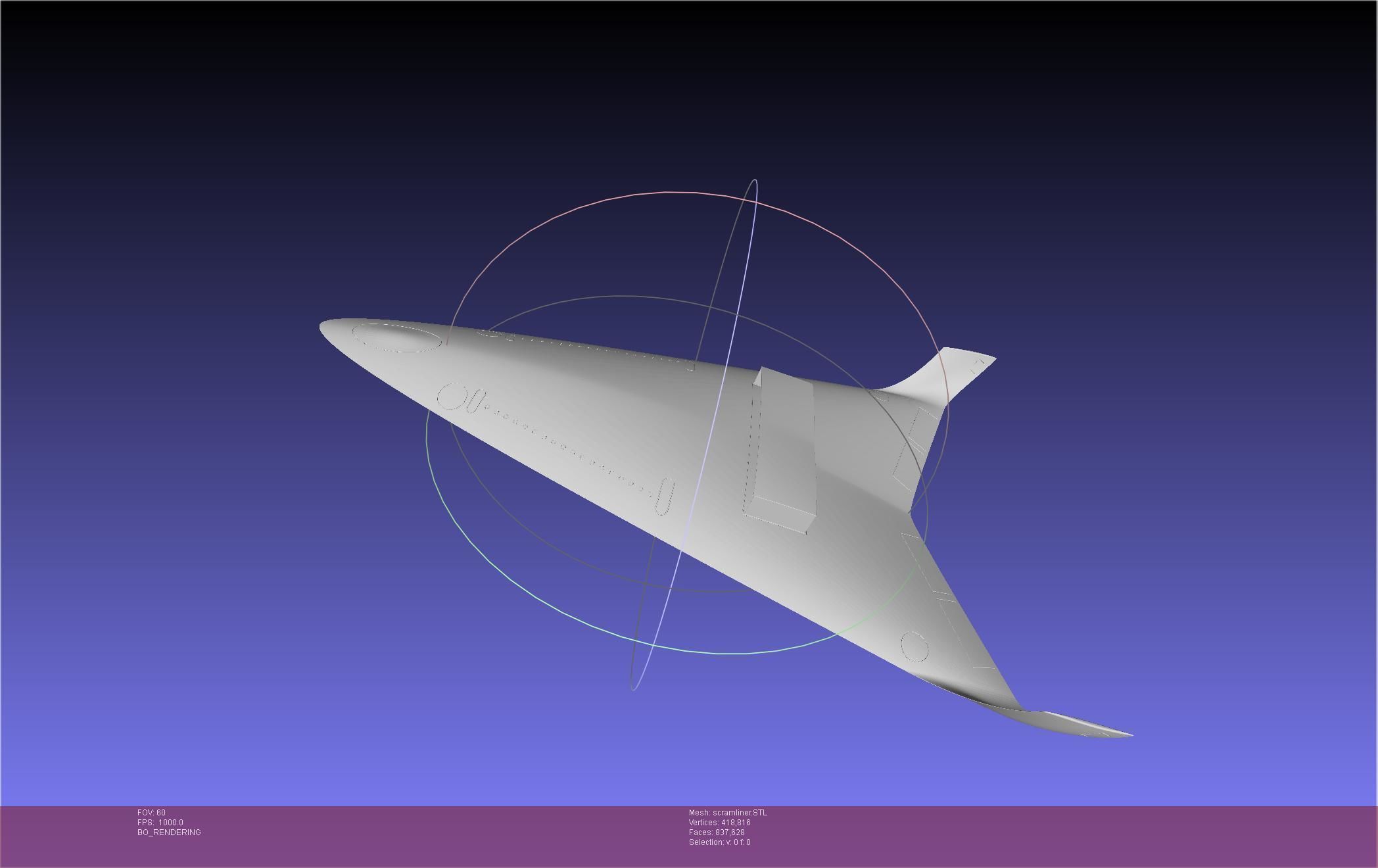 Hypersonic Scramjet Airliner Concept Printable Miniature 3D print model_6