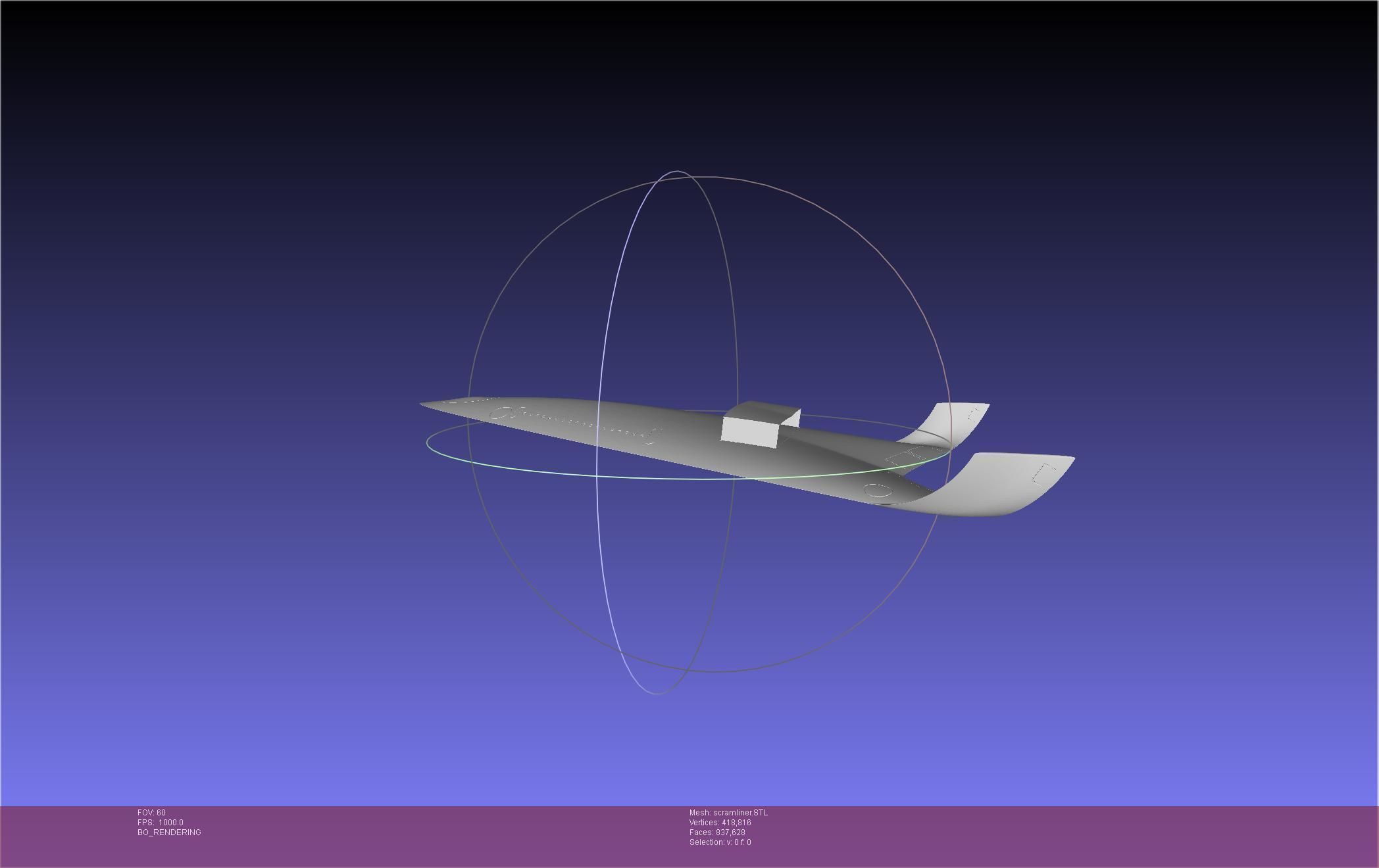 Hypersonic Scramjet Airliner Concept Printable Miniature 3D print model_7