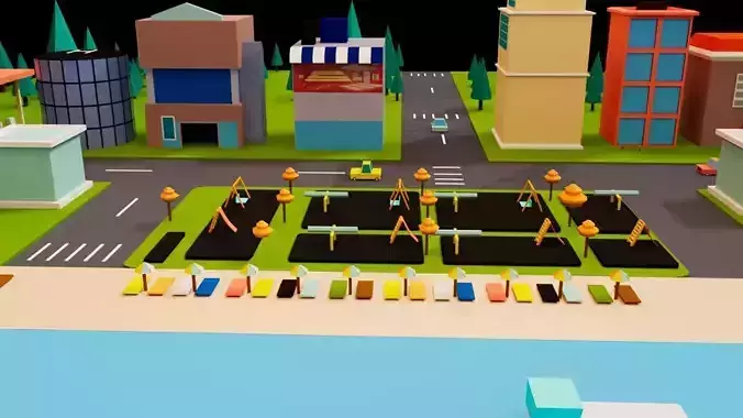 Low Poly City Environment