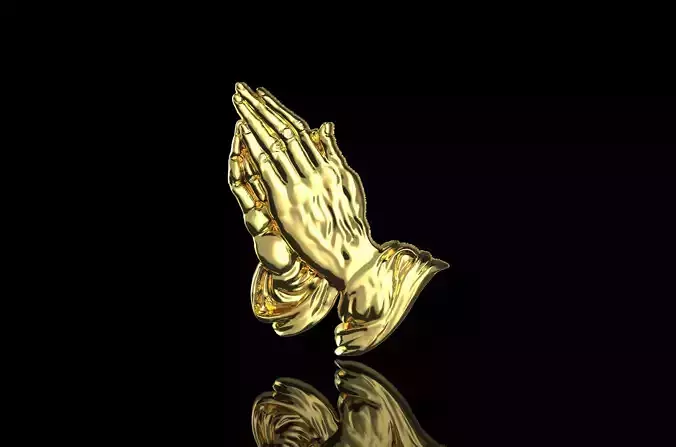 Praying Hands Gold N946 3D print model