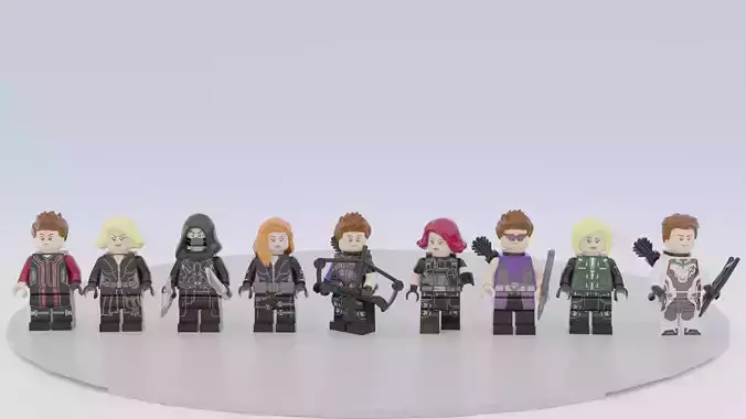 Lego Natasha Romanoff and Hawkeye pack