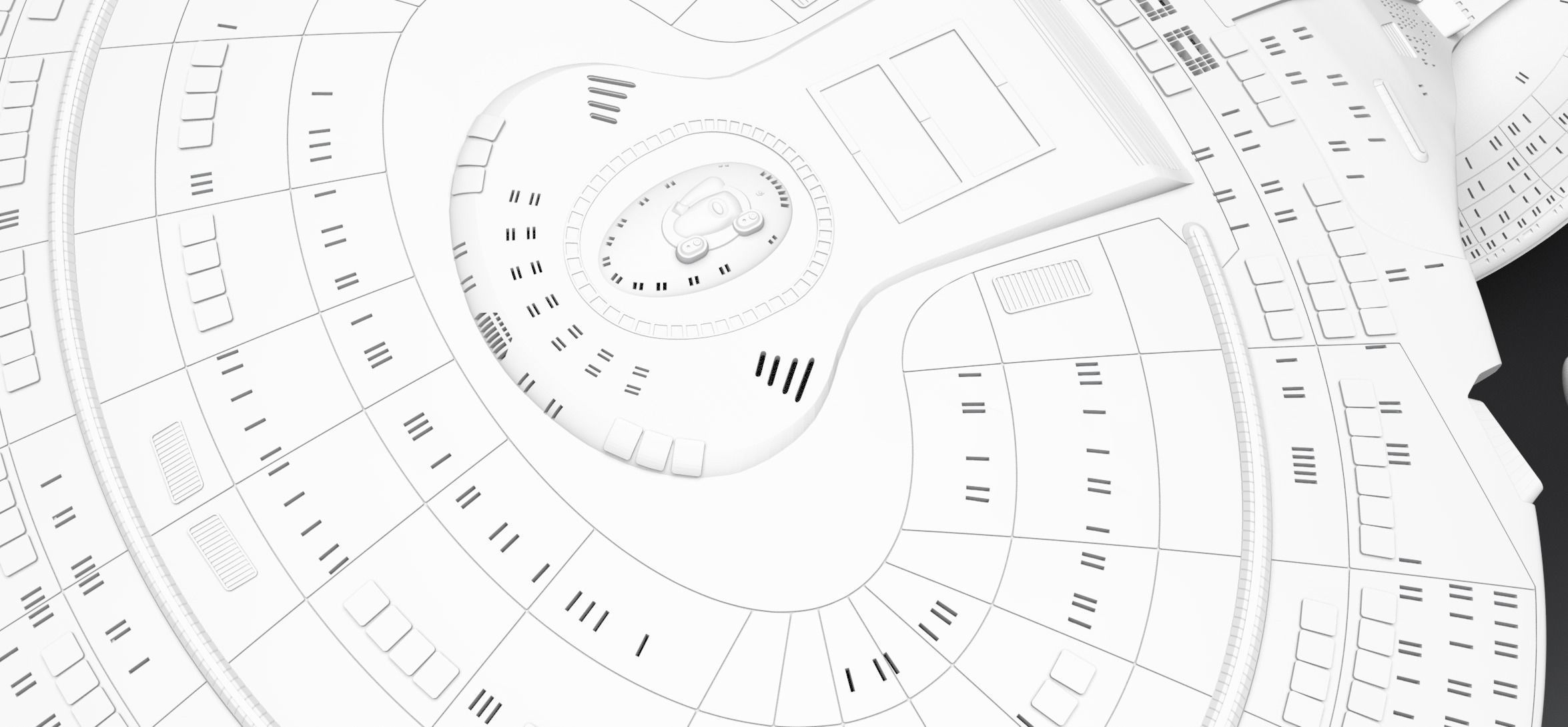 Enterprise D scale model 3D print model_14