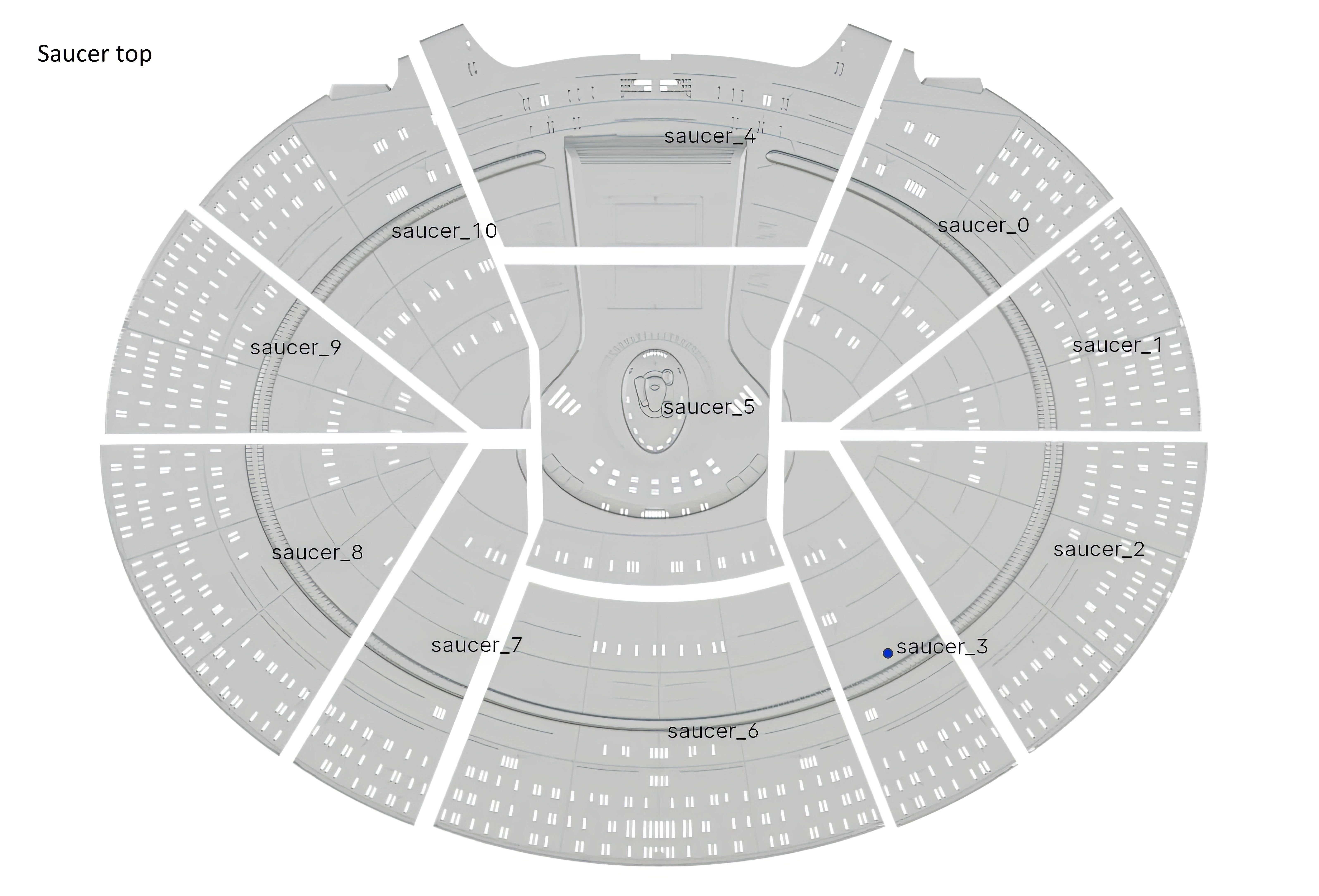 Enterprise D scale model 3D print model_4