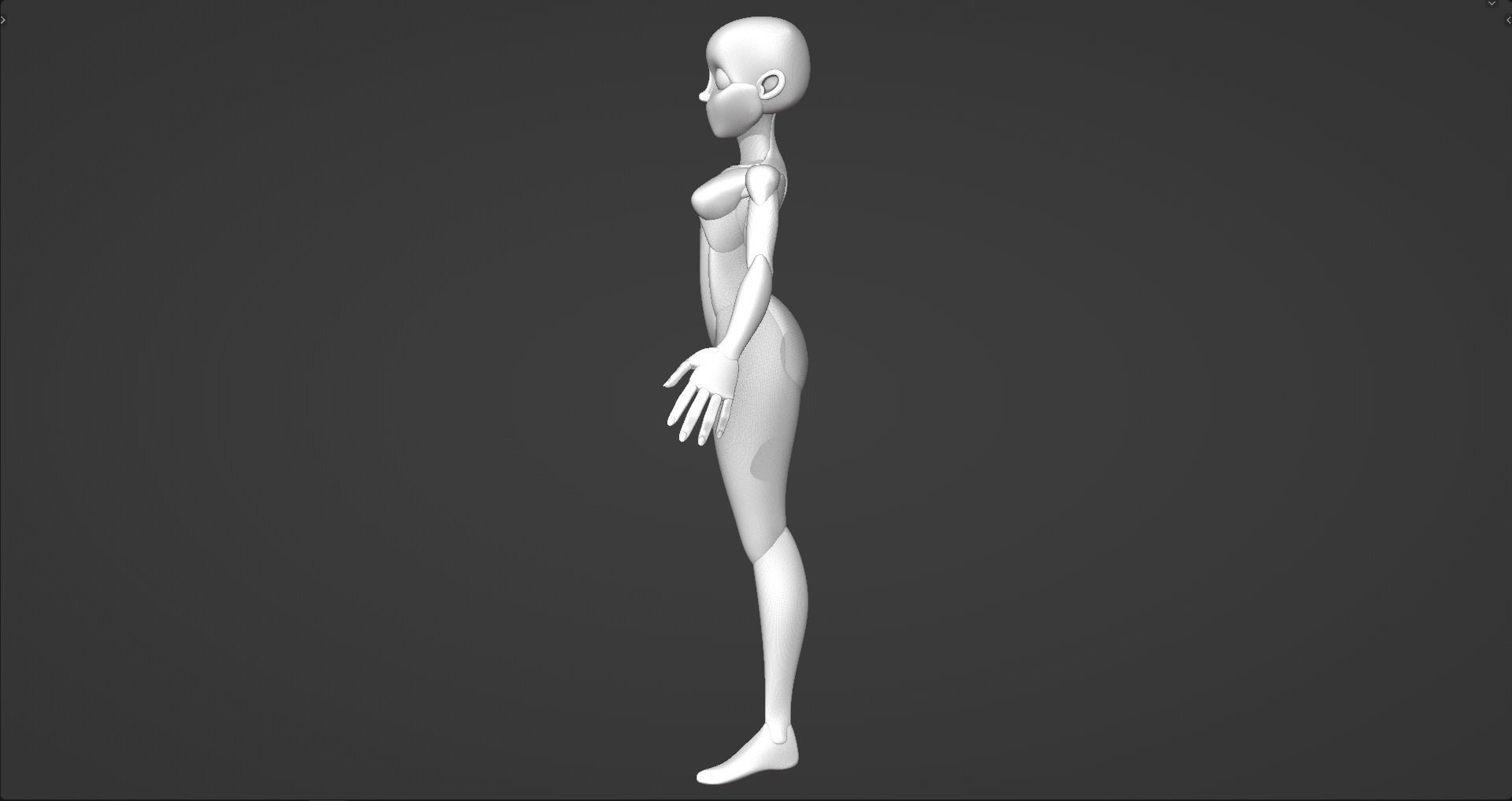 Stylized Female Anatomy Blockout V1 Free 3D model_13