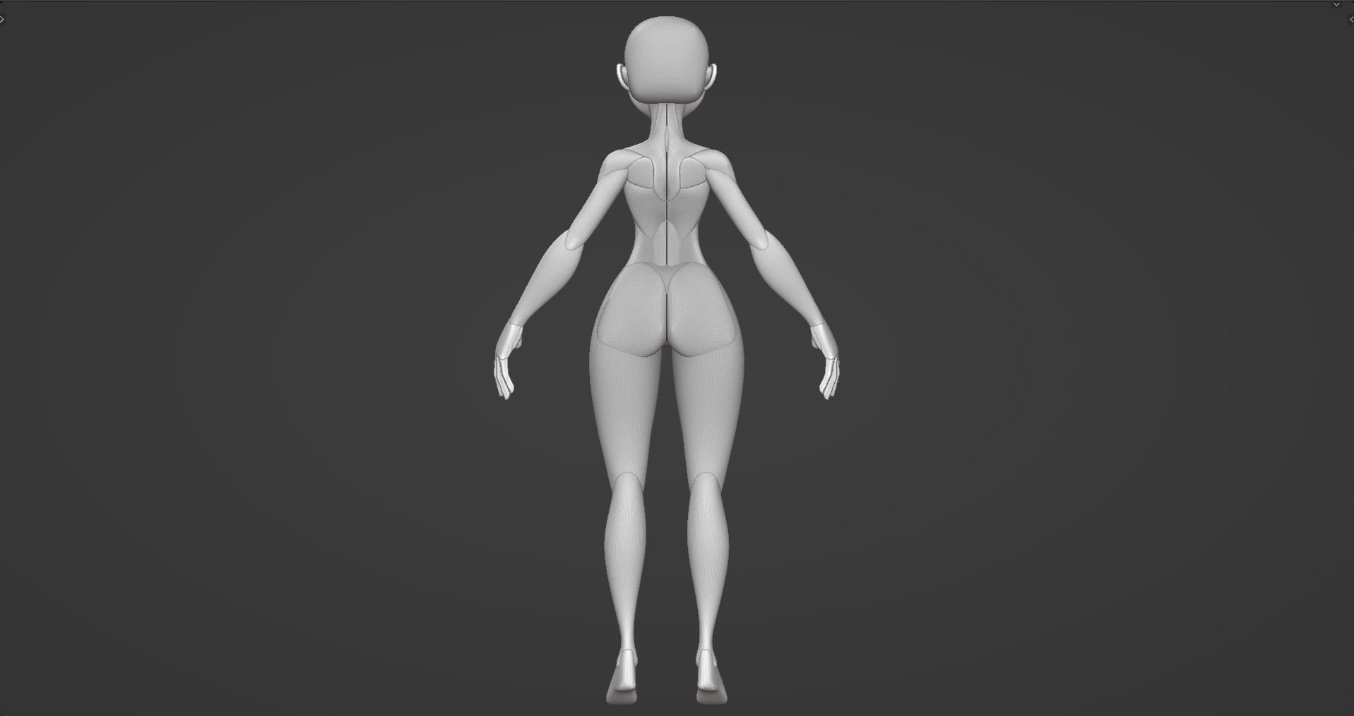 Stylized Female Anatomy Blockout V1 Free 3D model_14