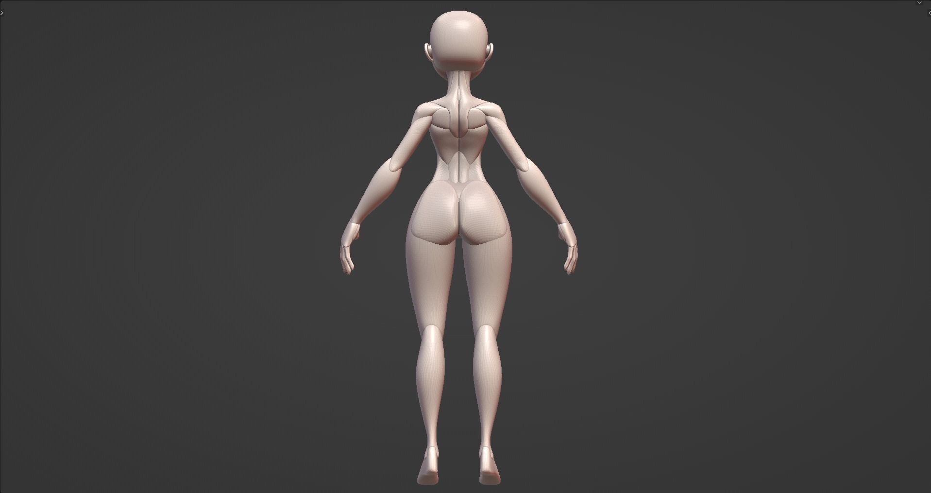 Stylized Female Anatomy Blockout V1 Free 3D model_9