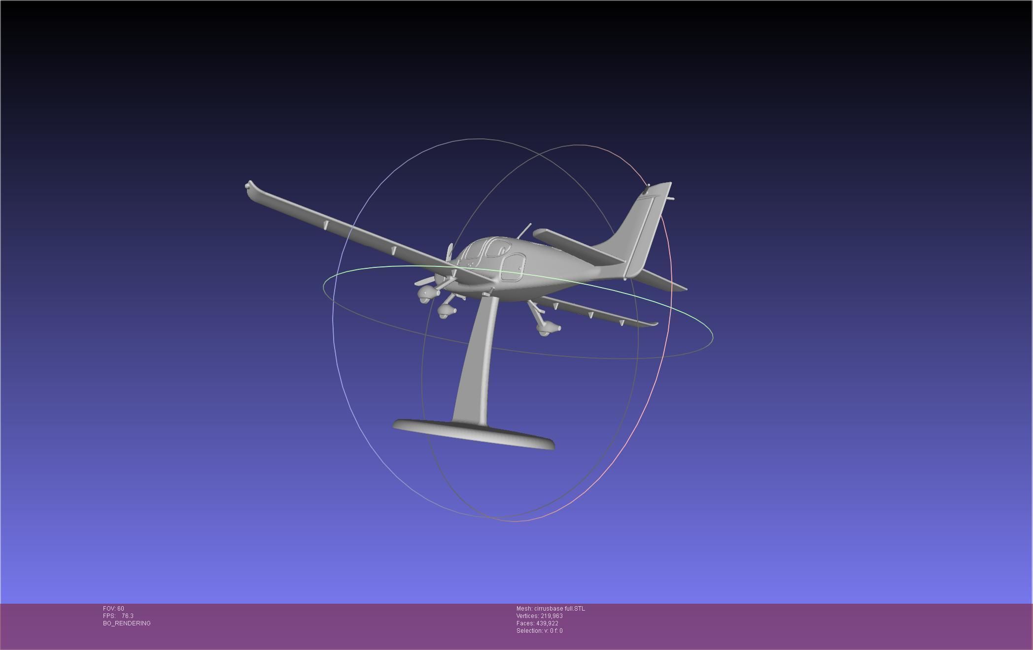SR22 Cirrus Airplane Printable Miniature 3D print model_77