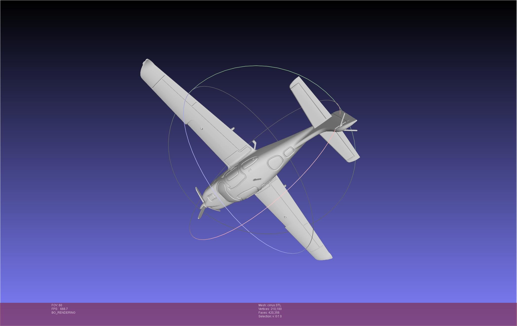 SR22 Cirrus Airplane Printable Miniature 3D print model_9