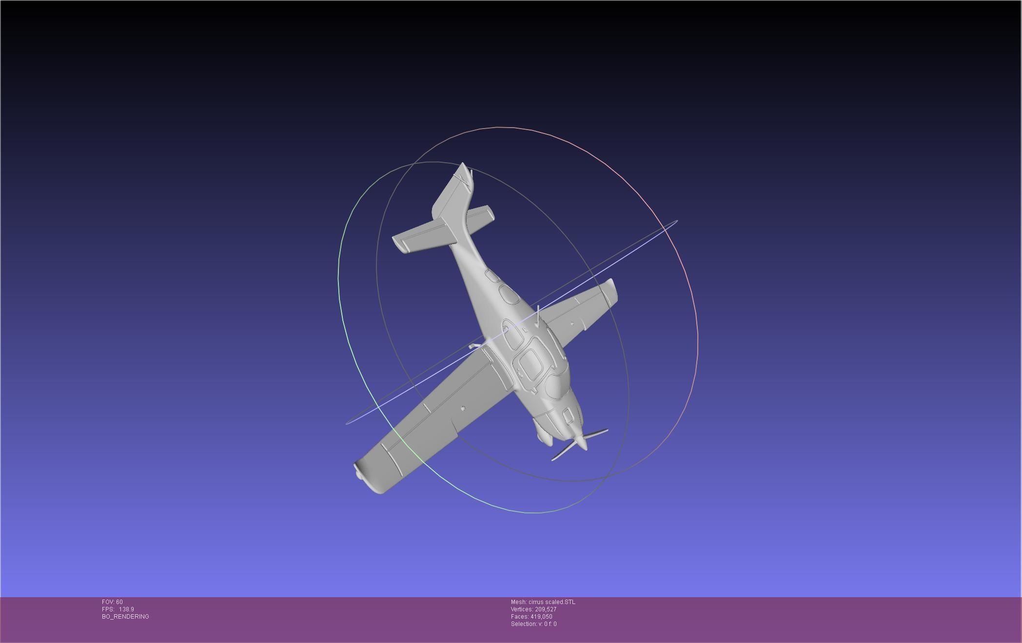 SR22 Cirrus Airplane Printable Miniature 3D print model_68