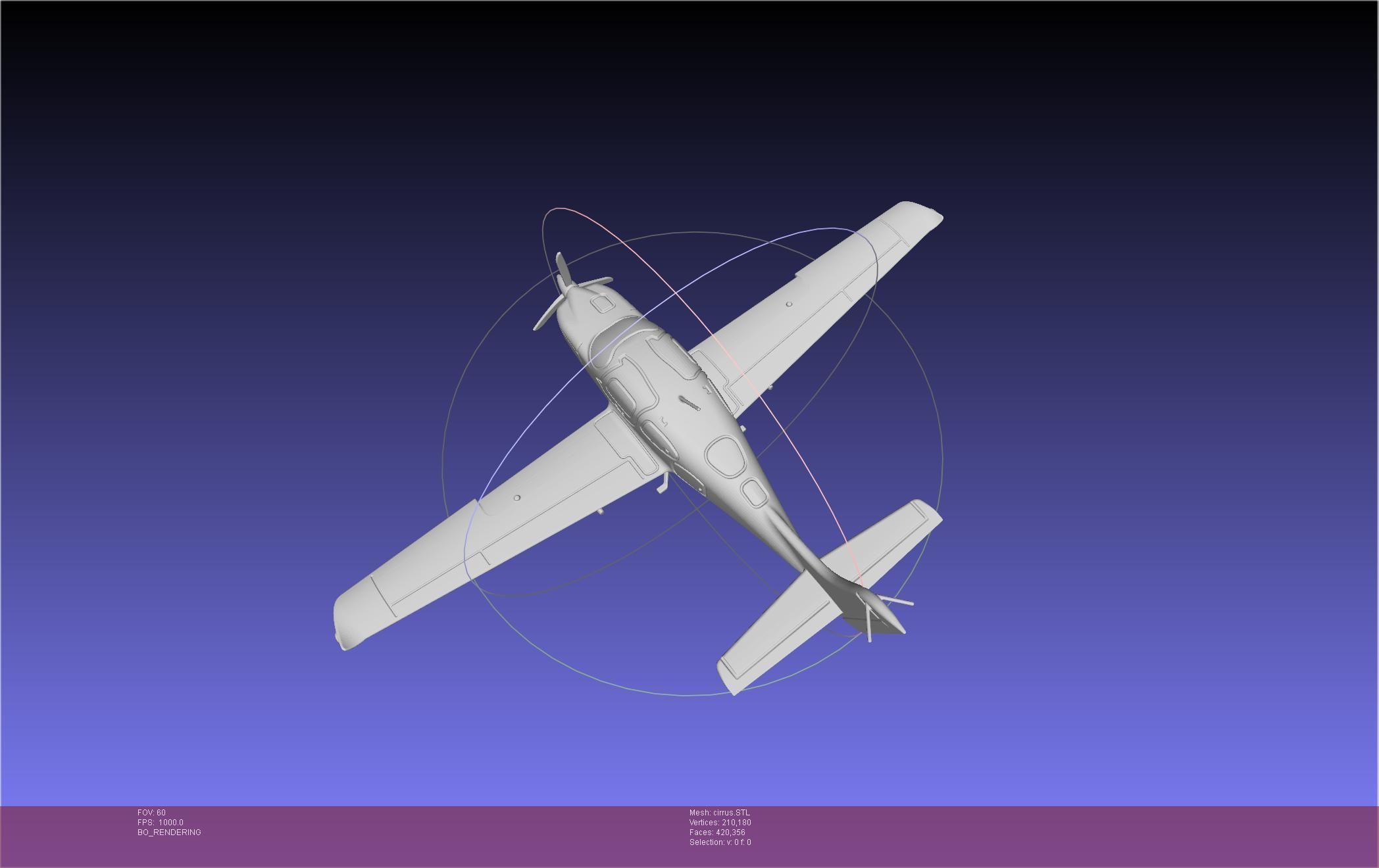 SR22 Cirrus Airplane Printable Miniature 3D print model_41