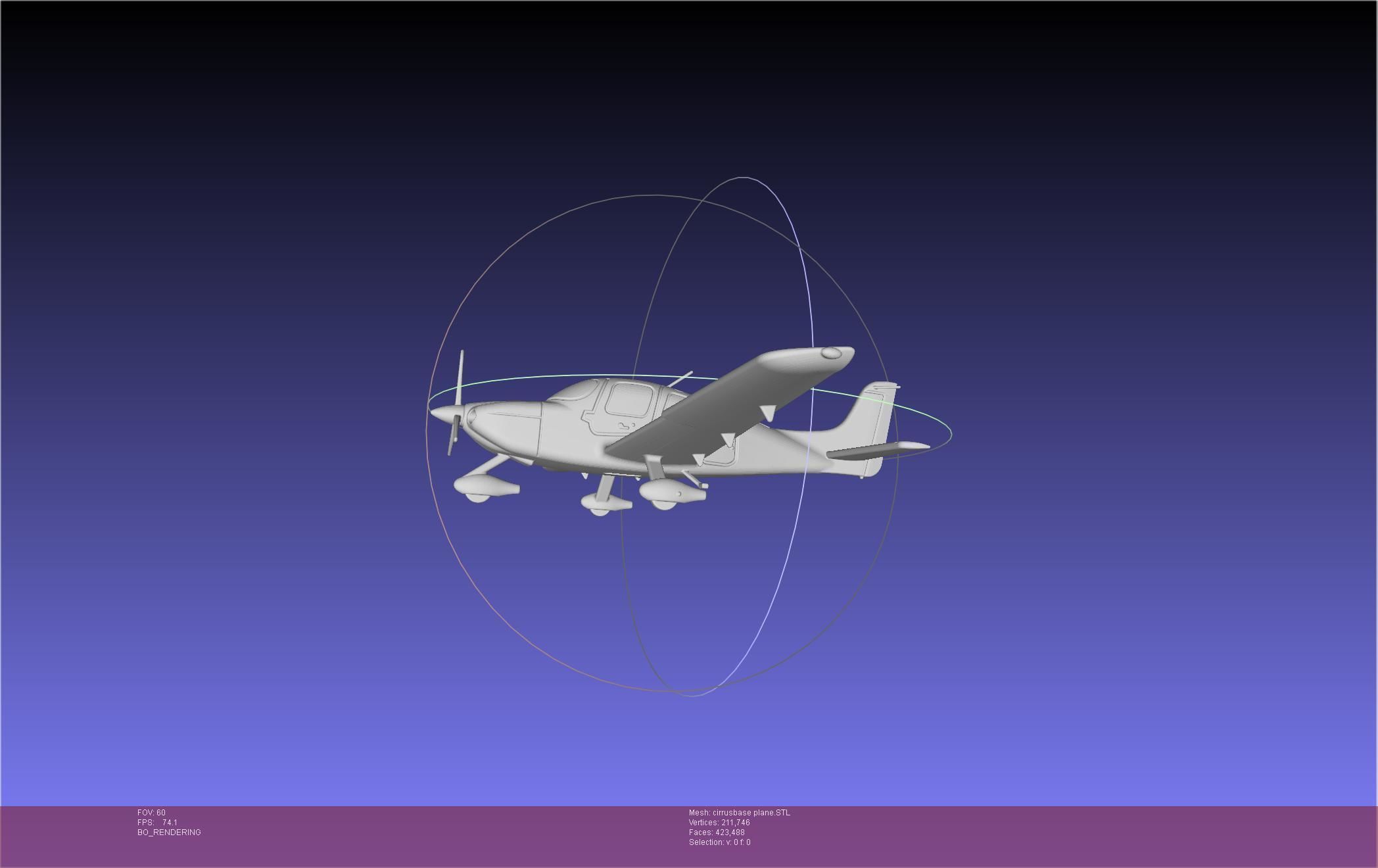 SR22 Cirrus Airplane Printable Miniature 3D print model_86