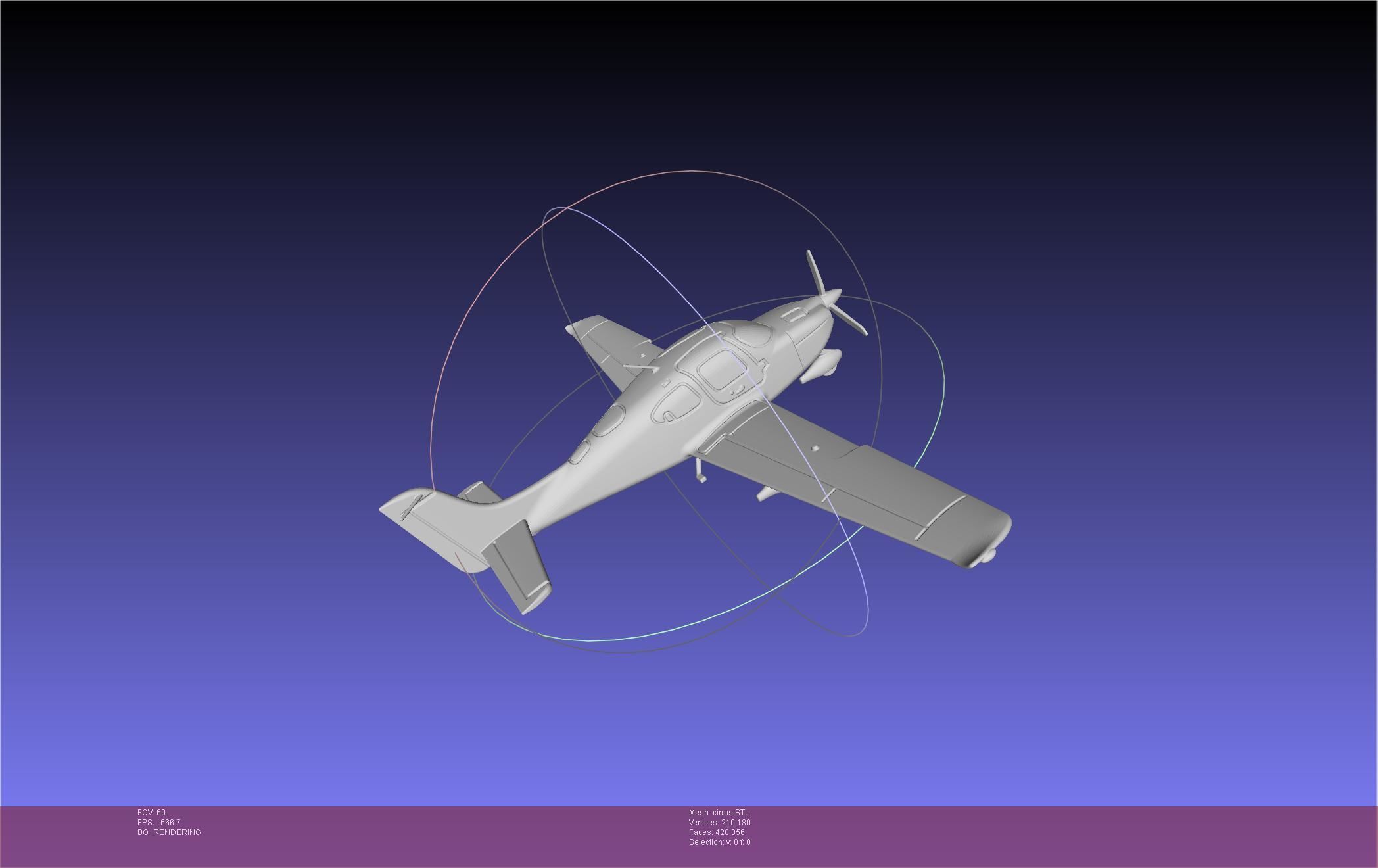 SR22 Cirrus Airplane Printable Miniature 3D print model_13
