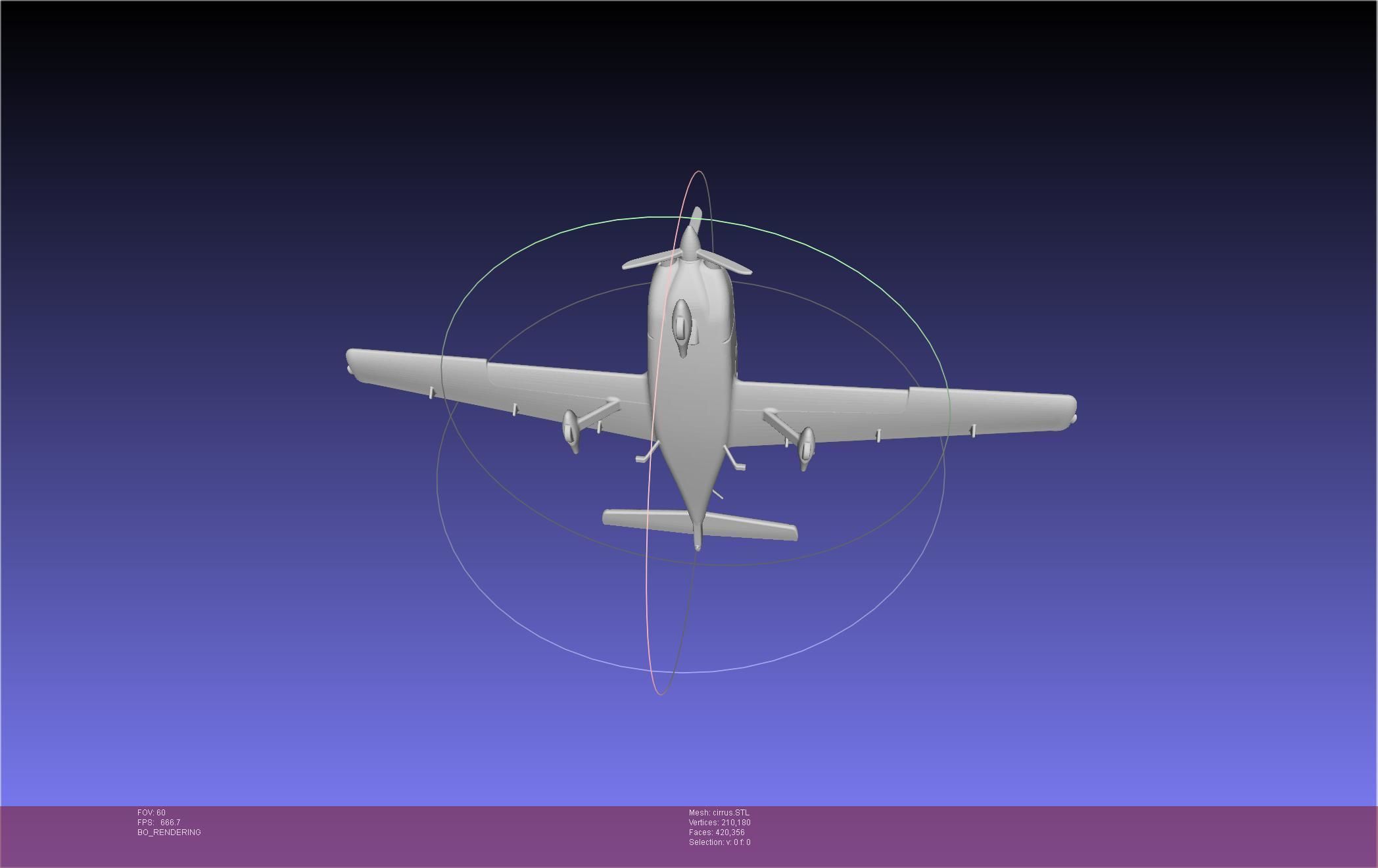 SR22 Cirrus Airplane Printable Miniature 3D print model_6