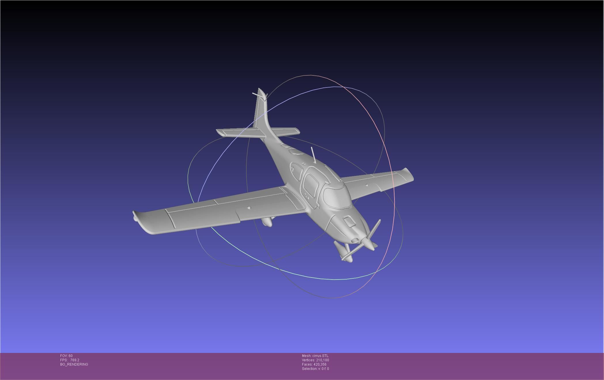 SR22 Cirrus Airplane Printable Miniature 3D print model_44