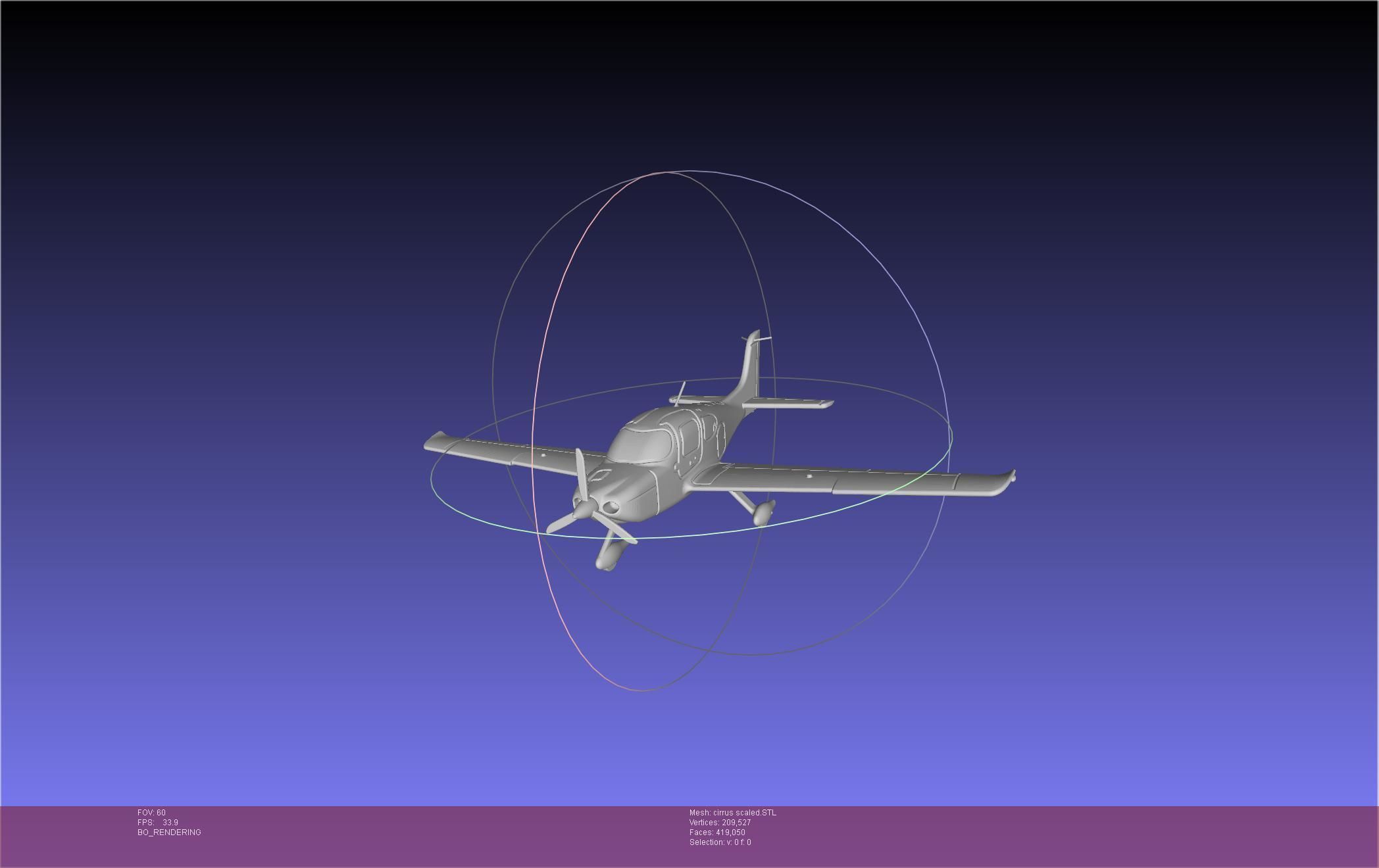 SR22 Cirrus Airplane Printable Miniature 3D print model_61