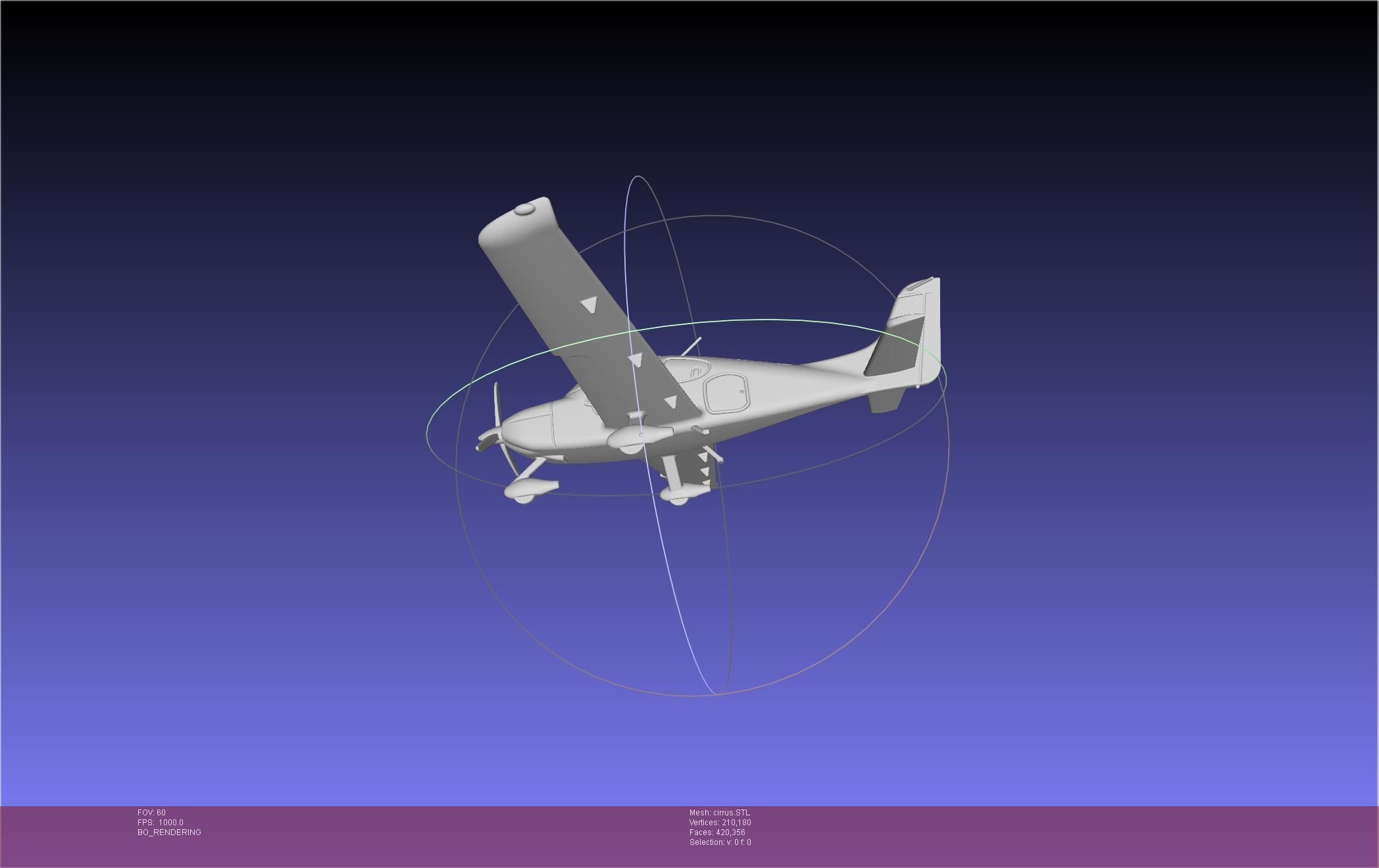 SR22 Cirrus Airplane Printable Miniature 3D print model_18