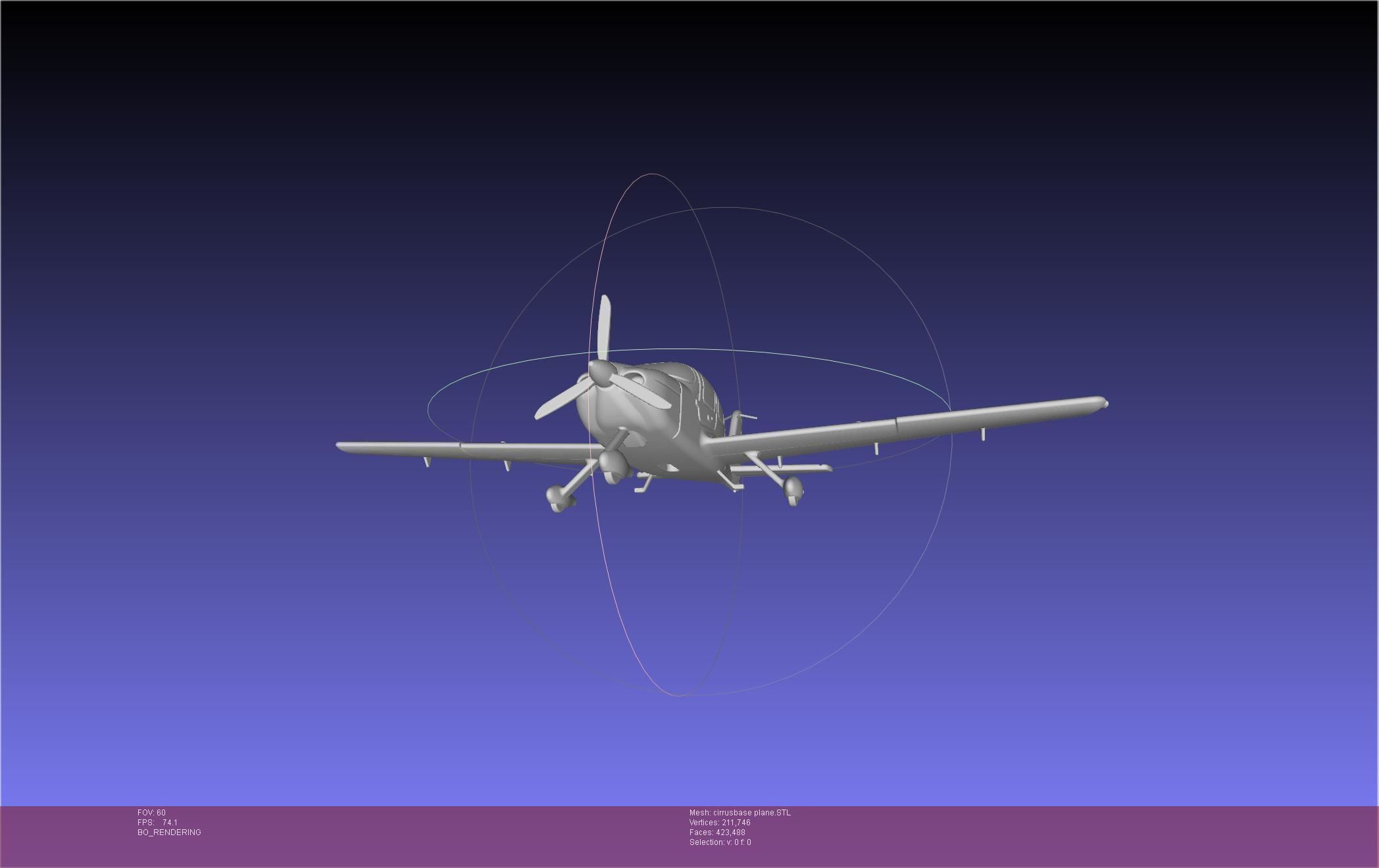 SR22 Cirrus Airplane Printable Miniature 3D print model_85