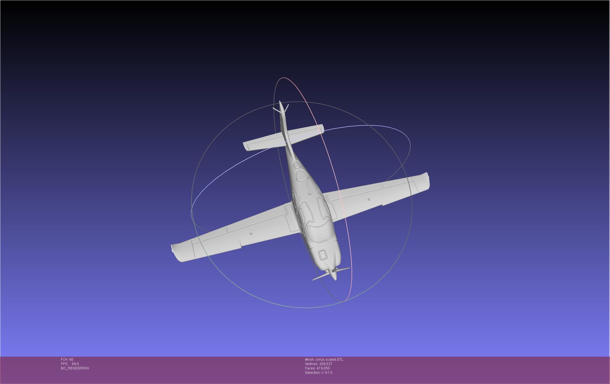 SR22 Cirrus Airplane Printable Miniature 3D print model_65